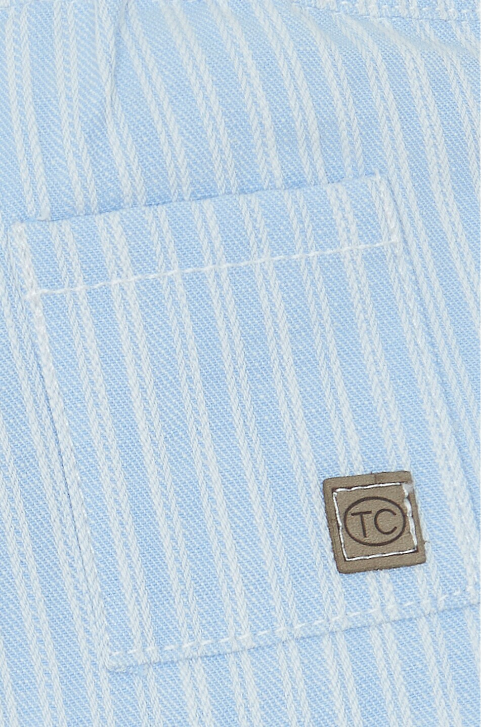TARTINE ET CHOCOLAT Striped cotton straight-leg trousers for babies Baby LIGHT BLUE 3