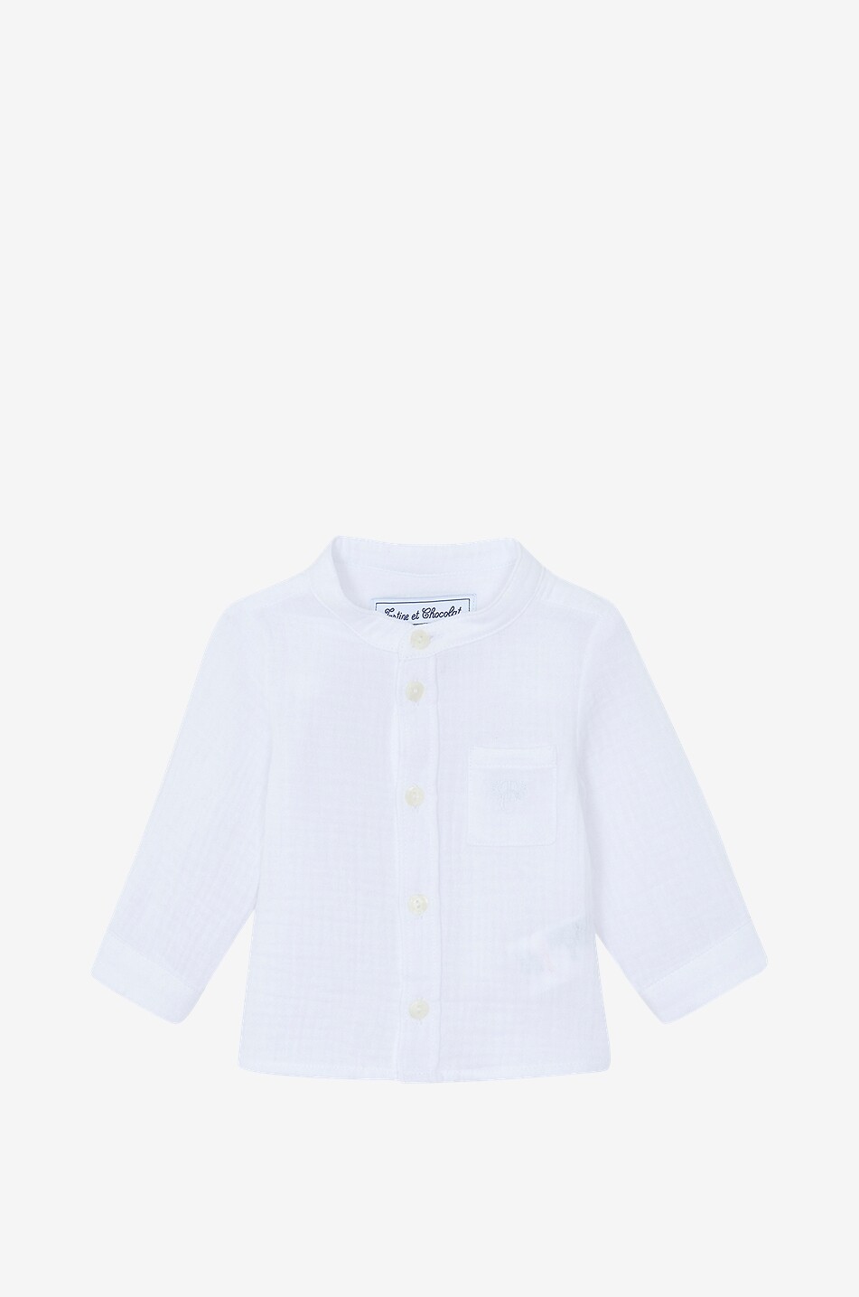 TARTINE ET CHOCOLAT Baby cotton long-sleeve shirt Baby WHITE 1