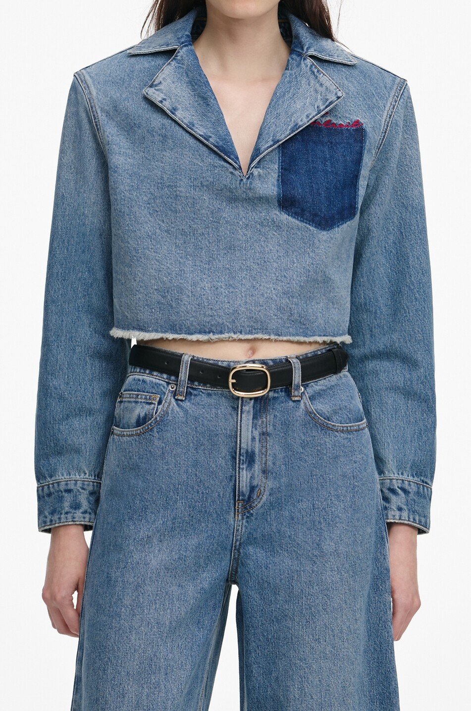 SELF PORTRAIT Abgerundete Jeans Blue Barrelleg Damen BLAU 6