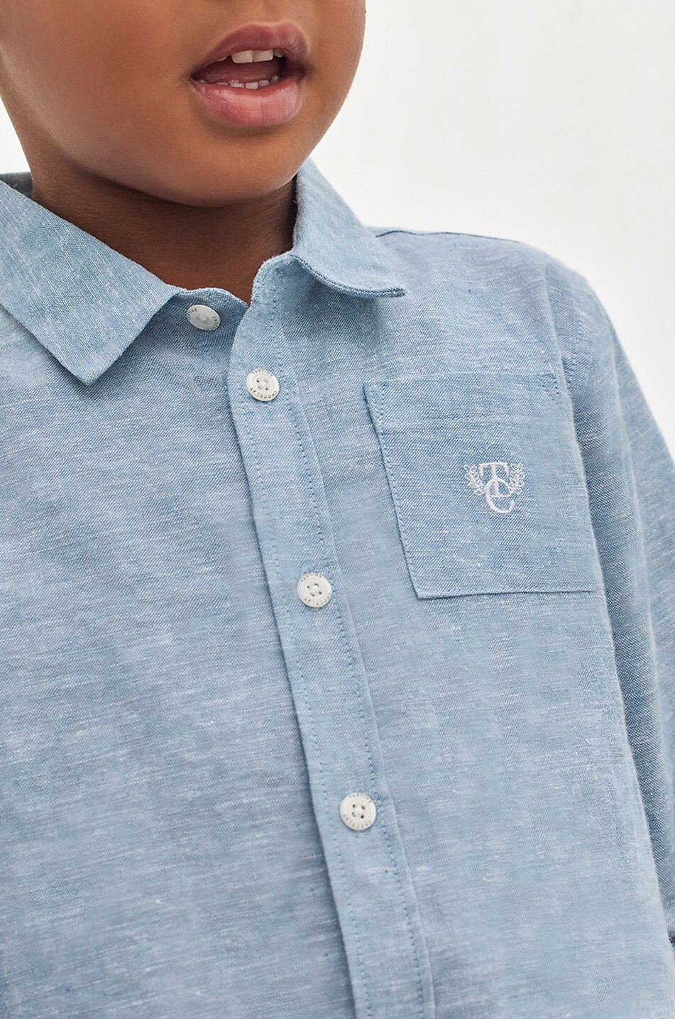 TARTINE ET CHOCOLAT Baby cotton long-sleeve shirt Baby LIGHT BLUE 4