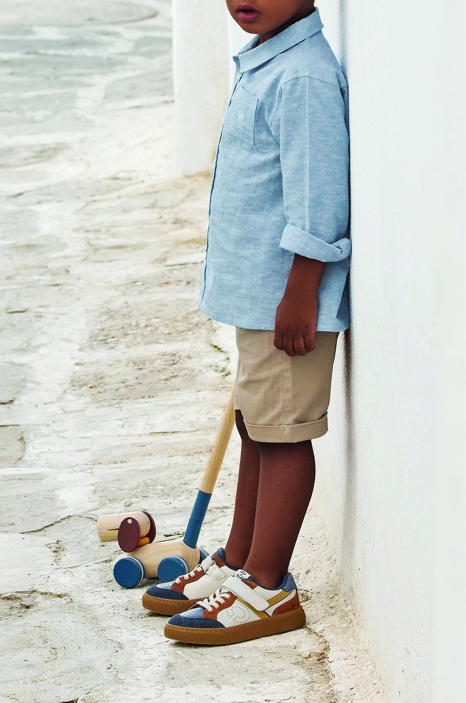 TARTINE ET CHOCOLAT Baby cotton long-sleeve shirt Baby LIGHT BLUE 5