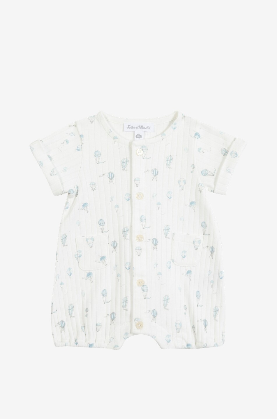 Baby-Kurzstrampler aus Jersey mit Heissluftballon-Print