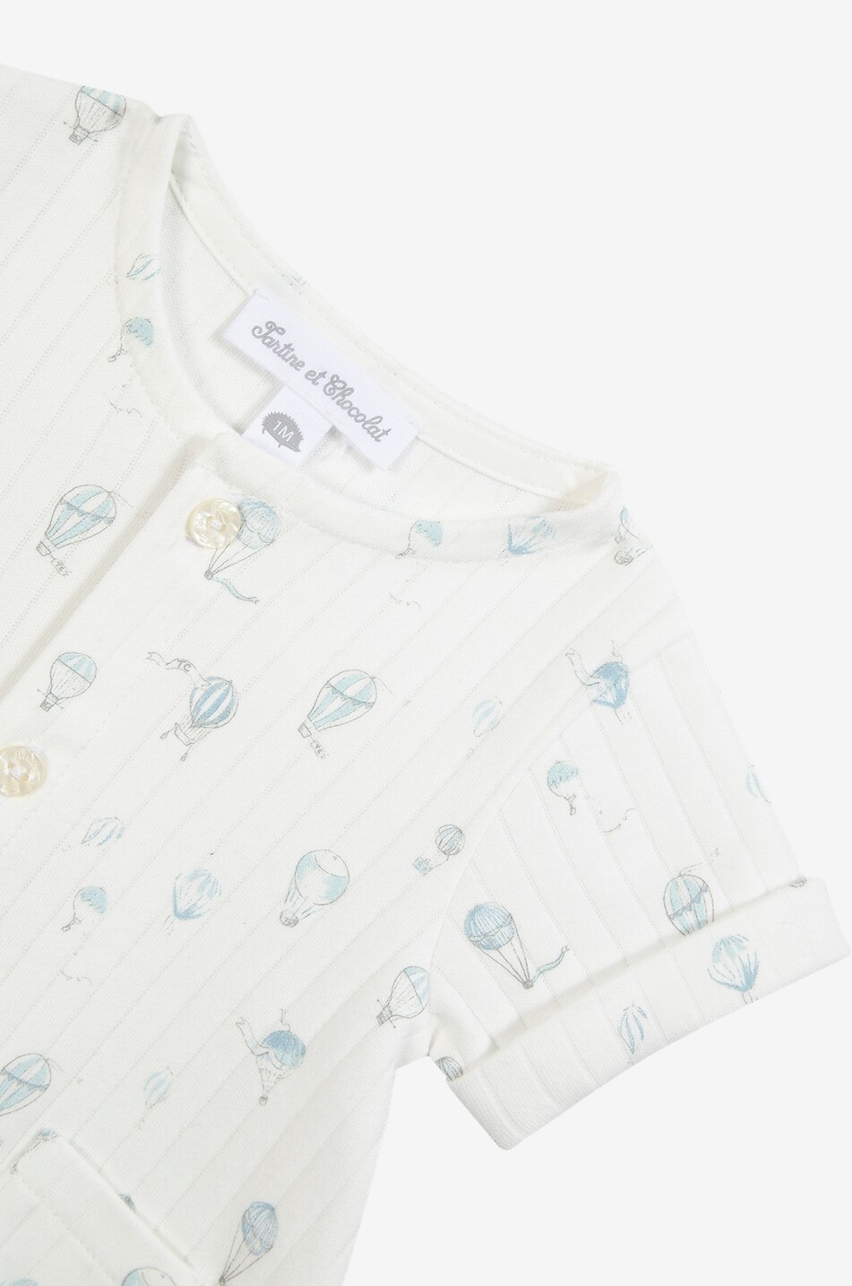 TARTINE ET CHOCOLAT Baby-Kurzstrampler aus Jersey mit Heissluftballon-Print Baby CREMEFARBEN 3