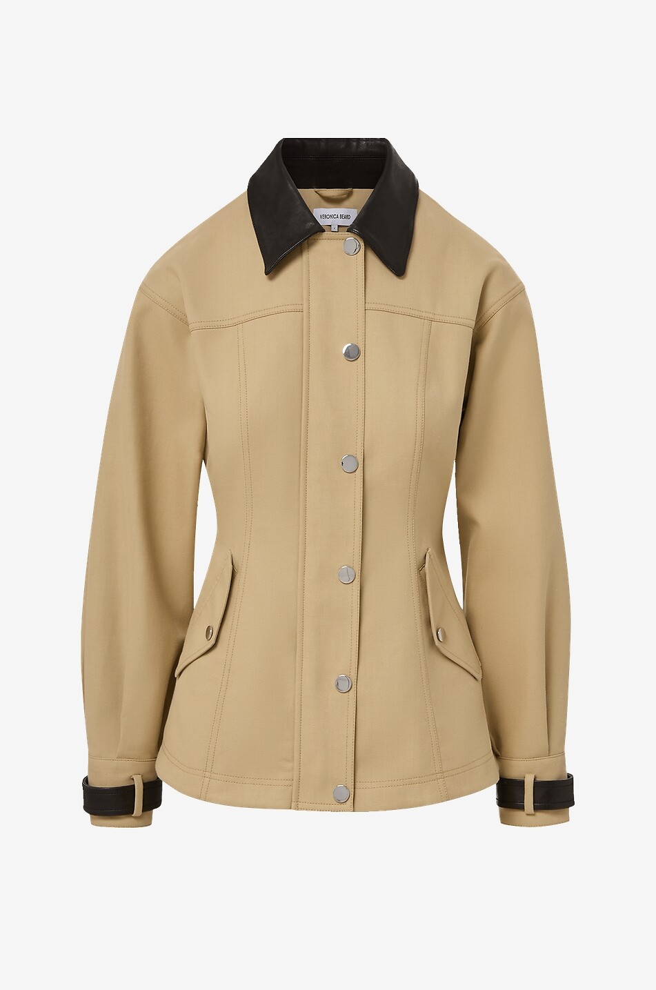 Talla water-repellent canvas peplum jacket