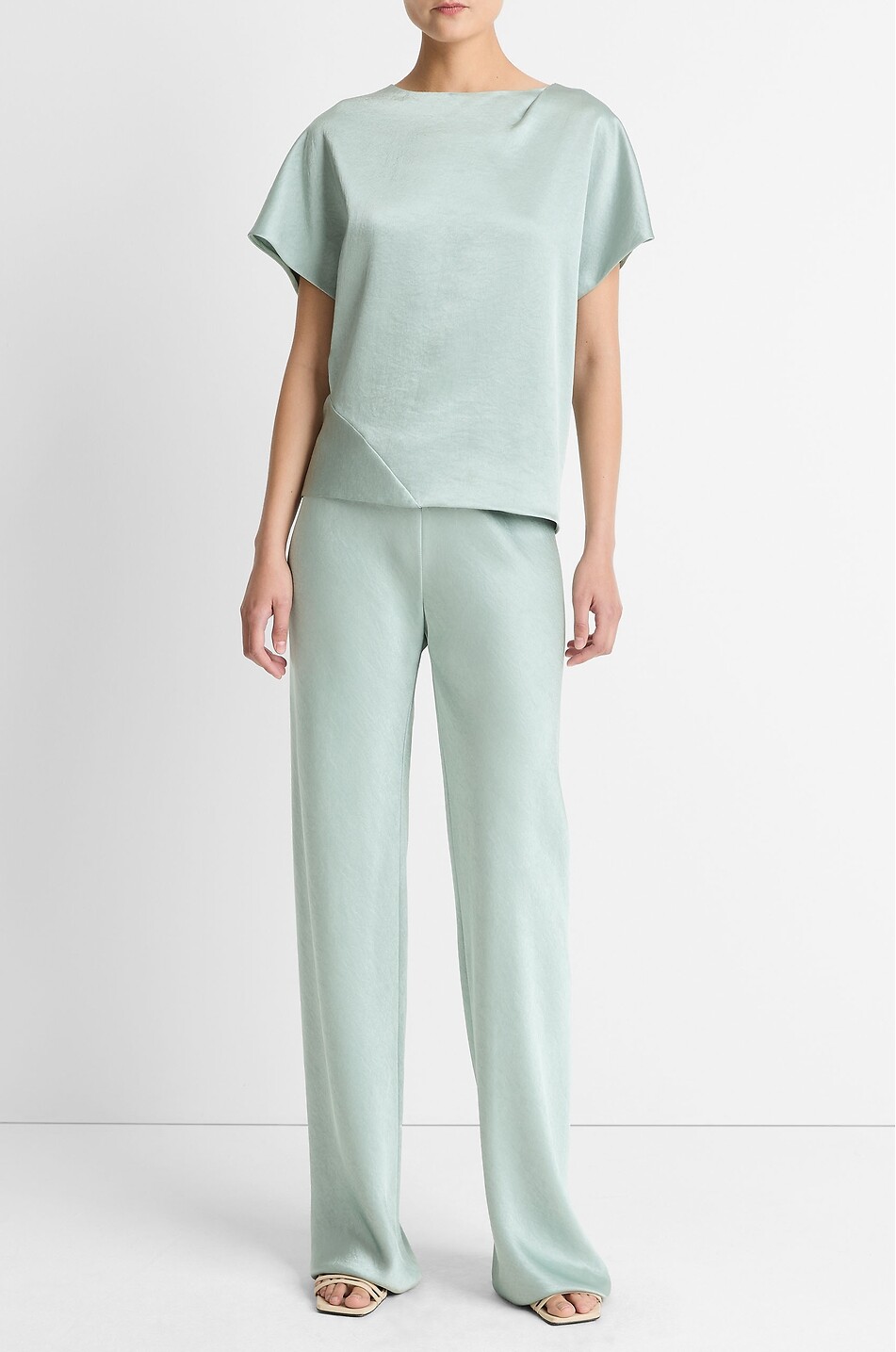 VINCE Hose mit geradem Bein Damen HELLGRÜN 3