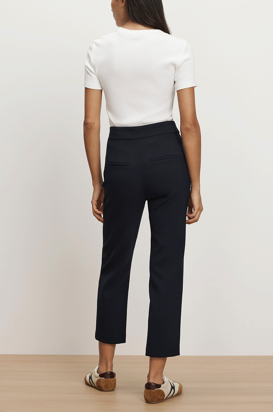 VERONICA BEARD Pantalon slim en jersey piqué Renzo Femme BLEU FONCE 3