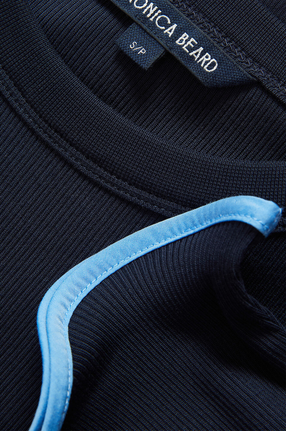 VERONICA BEARD Langarm-T-Shirt mit Rüschen Elianne Damen DUNKELBLAU 5