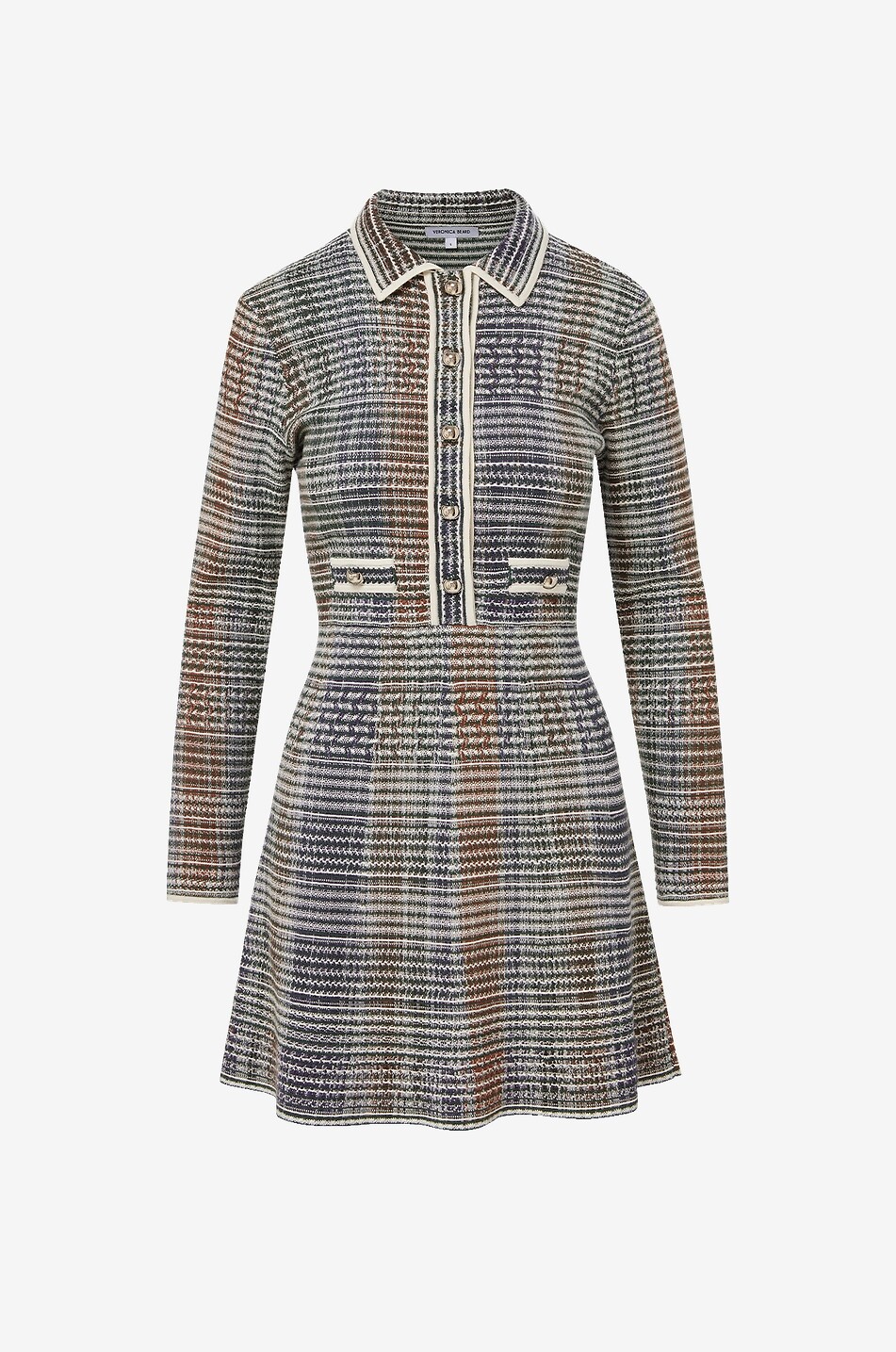 Lauper tweed knit mini shirt dress