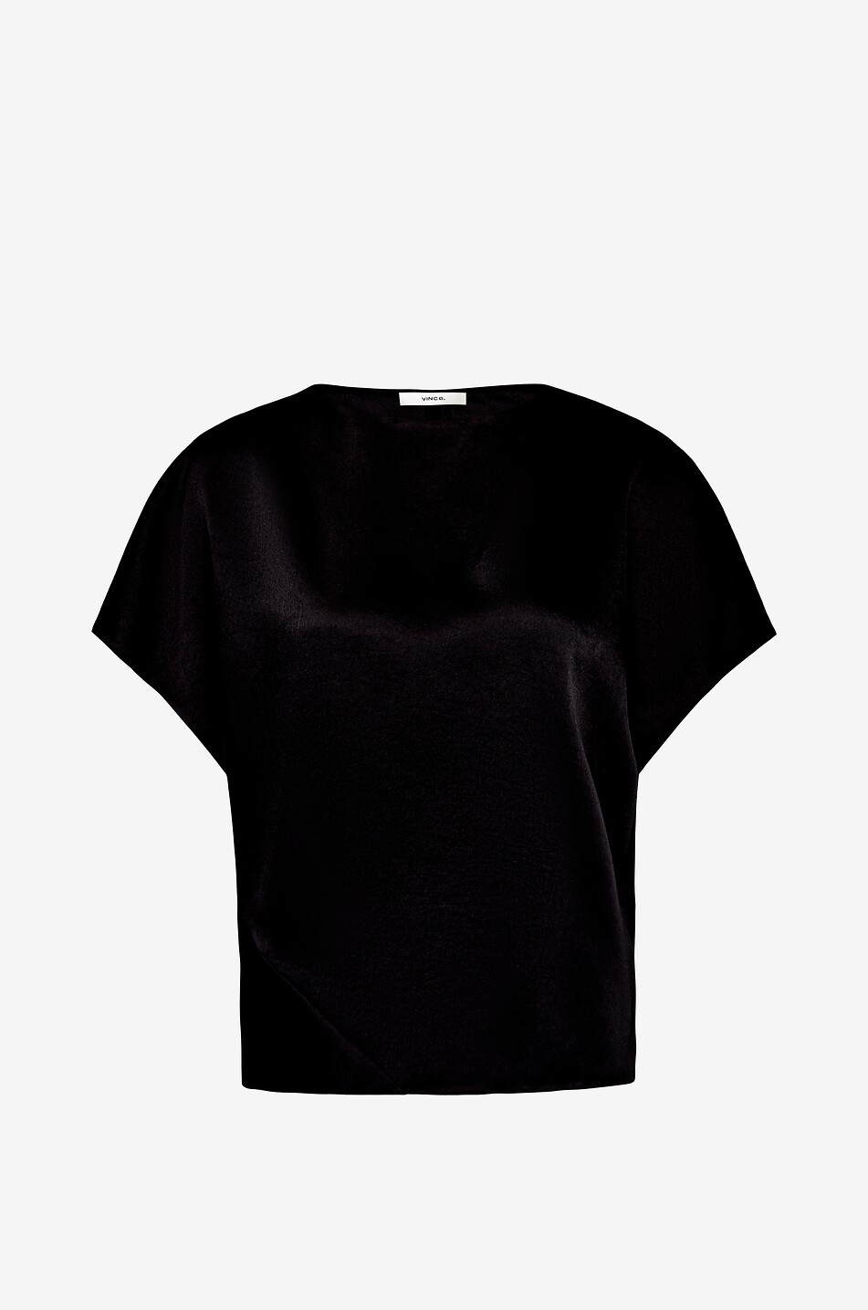 Top en satin à manches dolman courtes