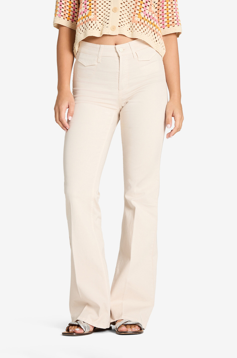 CAMBIO Fabienne bootcut jeans with flap pockets Women Light beige 3