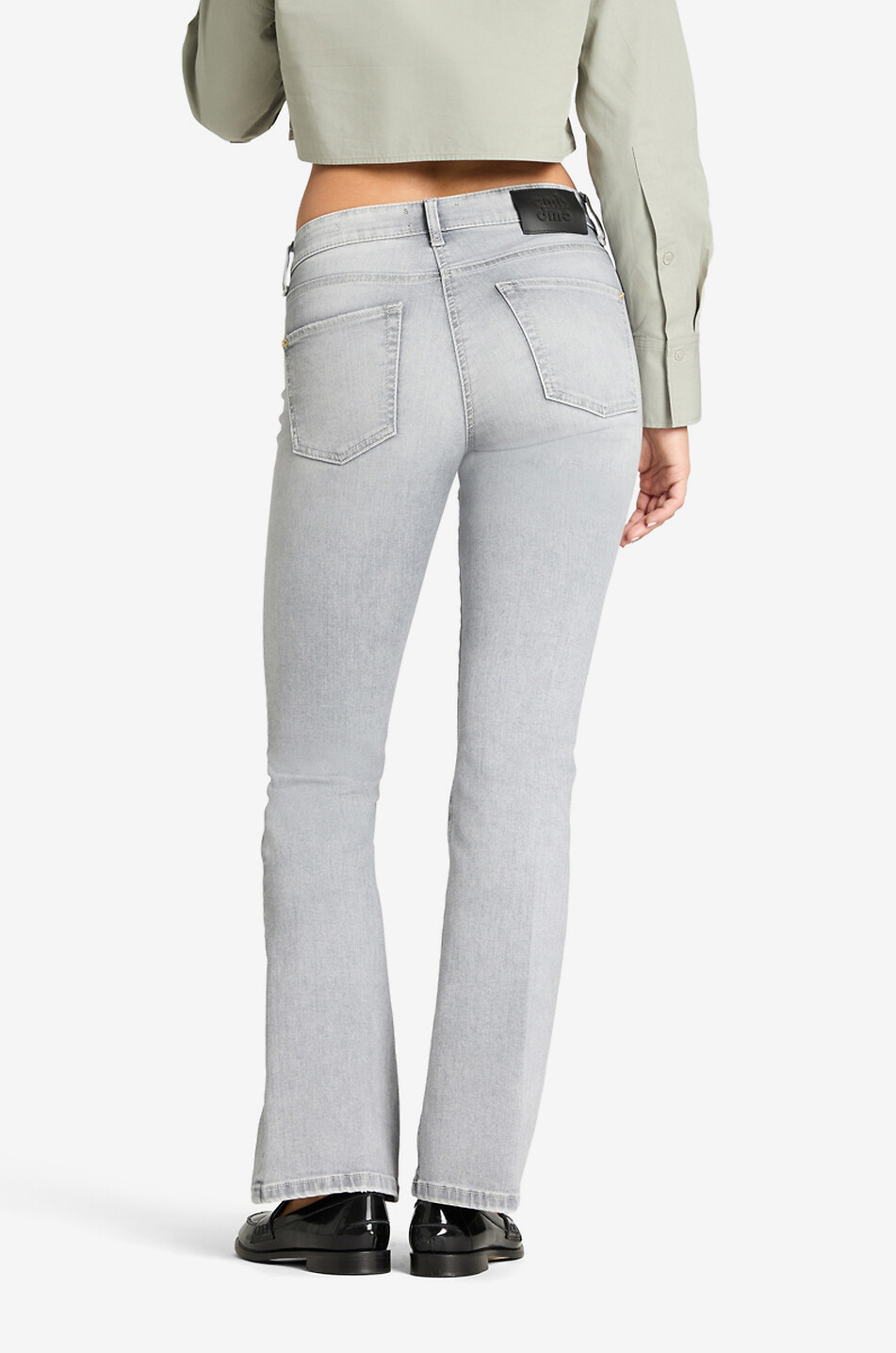 CAMBIO Paris Flared faded denim flared jeans Women GREY 4