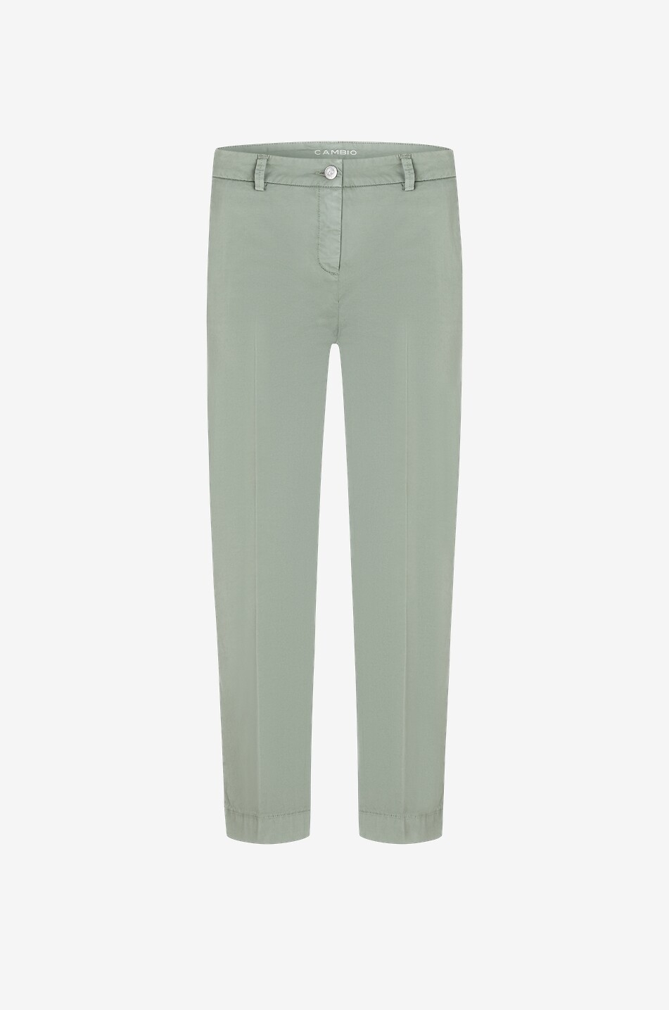 CAMBIO Karina cropped straight cotton gabardine chino trousers Women GREEN 1