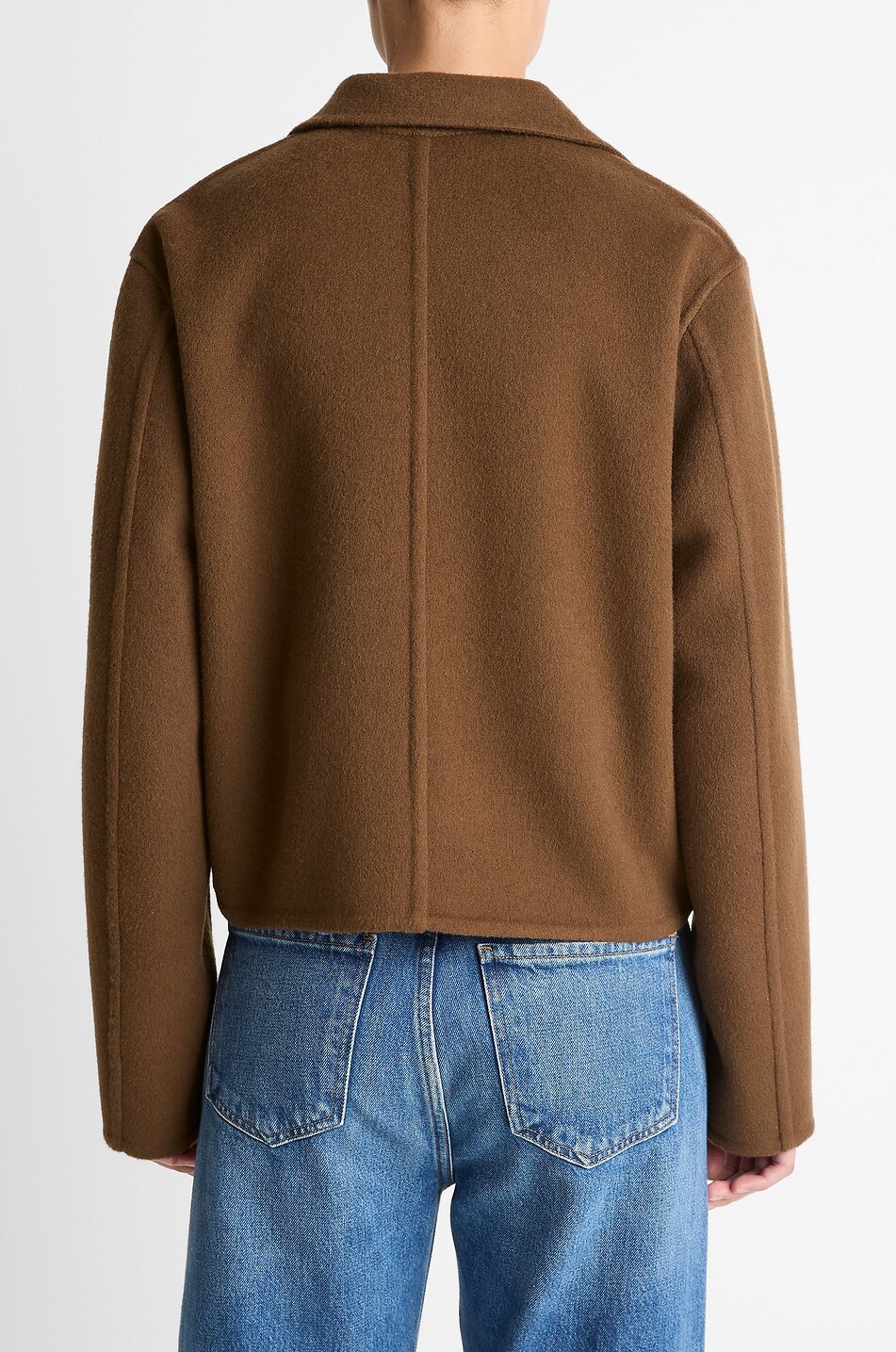 VINCE Geknöpfte Boxy-Hemdjacke aus Wolle und Kaschmir Damen BRAUN 3