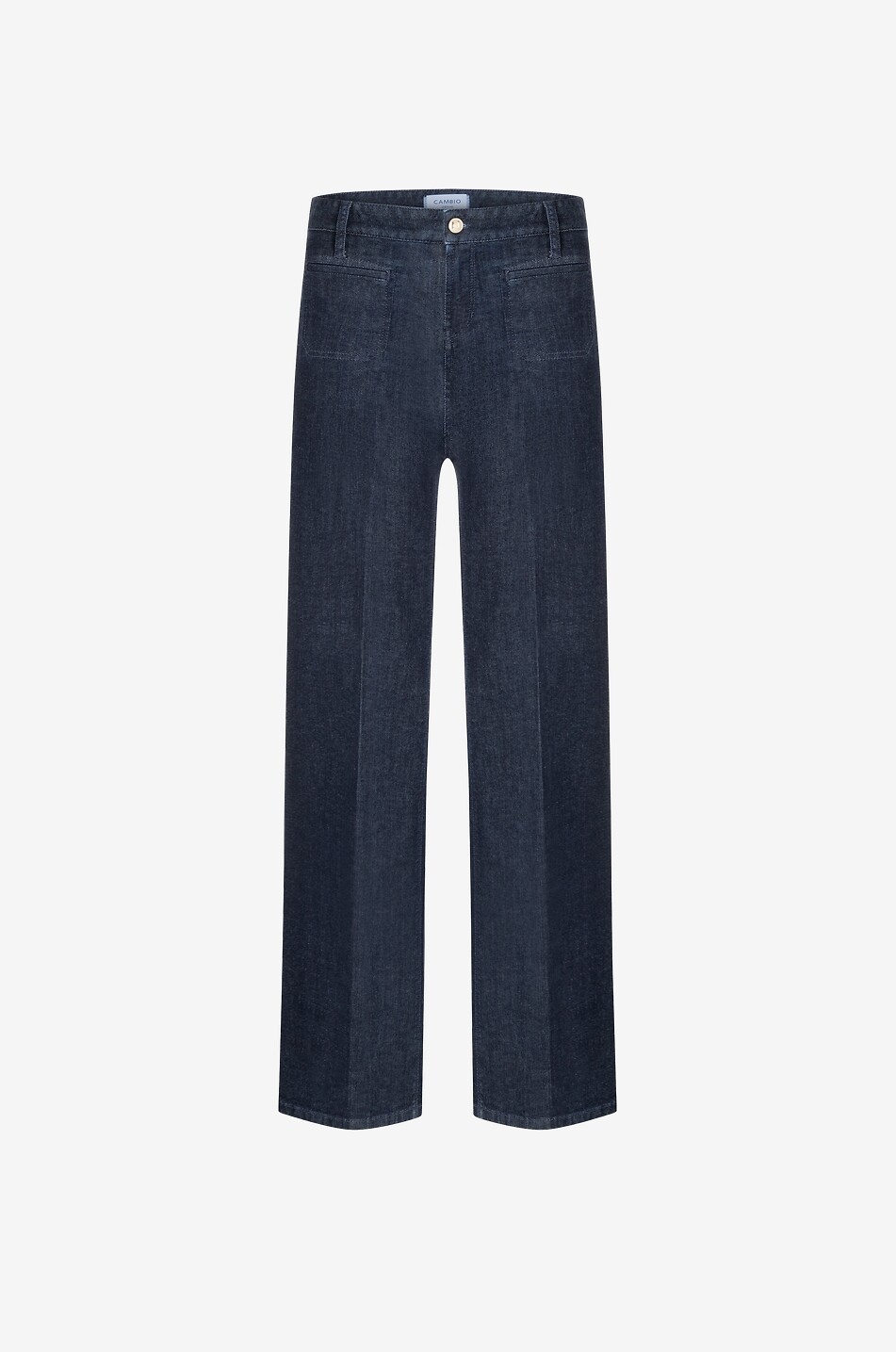 Tess straight leg dark-washed jeans with topstitched pockets