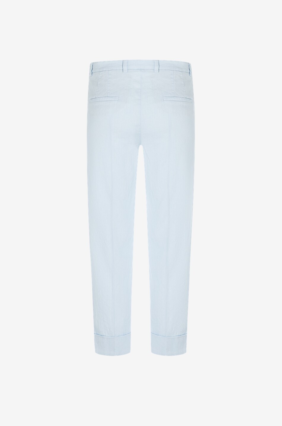 CAMBIO Krystal linen and cotton cropped carrot trousers Women LIGHT BLUE 2