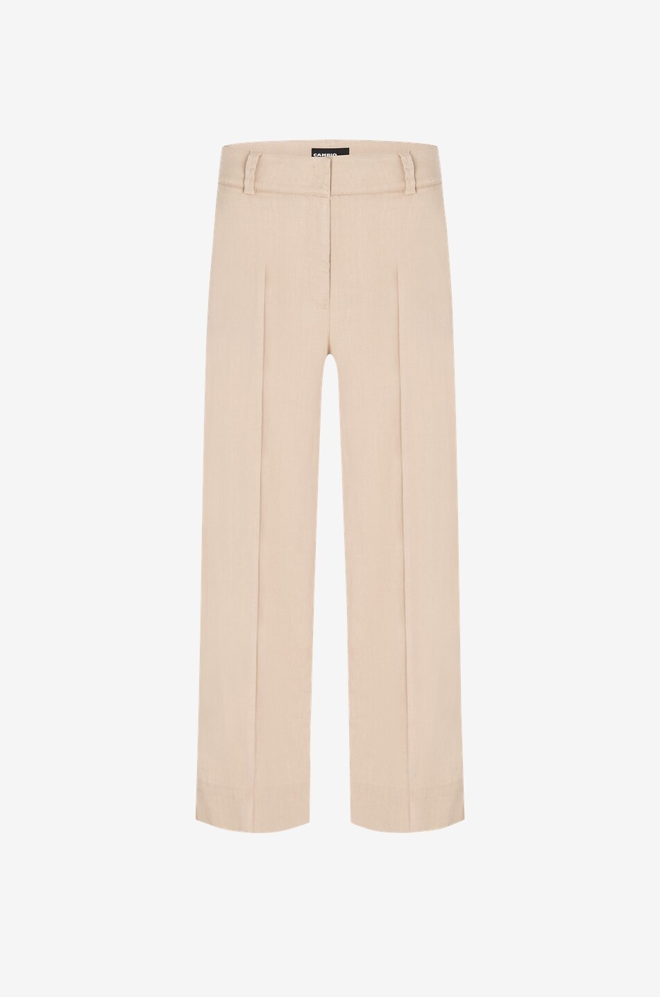 Cara wide-leg cotton and linen trousers