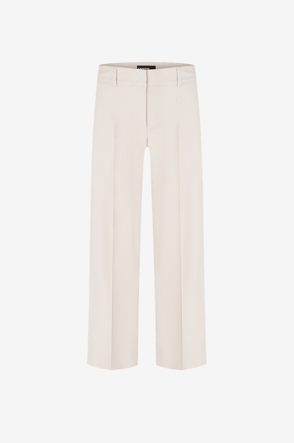 Cara cotton-effect cropped wide-leg trousers