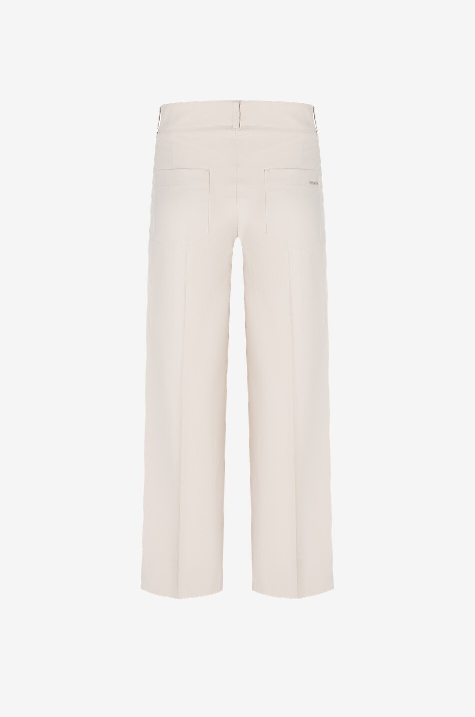 CAMBIO Cara cotton-effect cropped wide-leg trousers Women Light beige 2