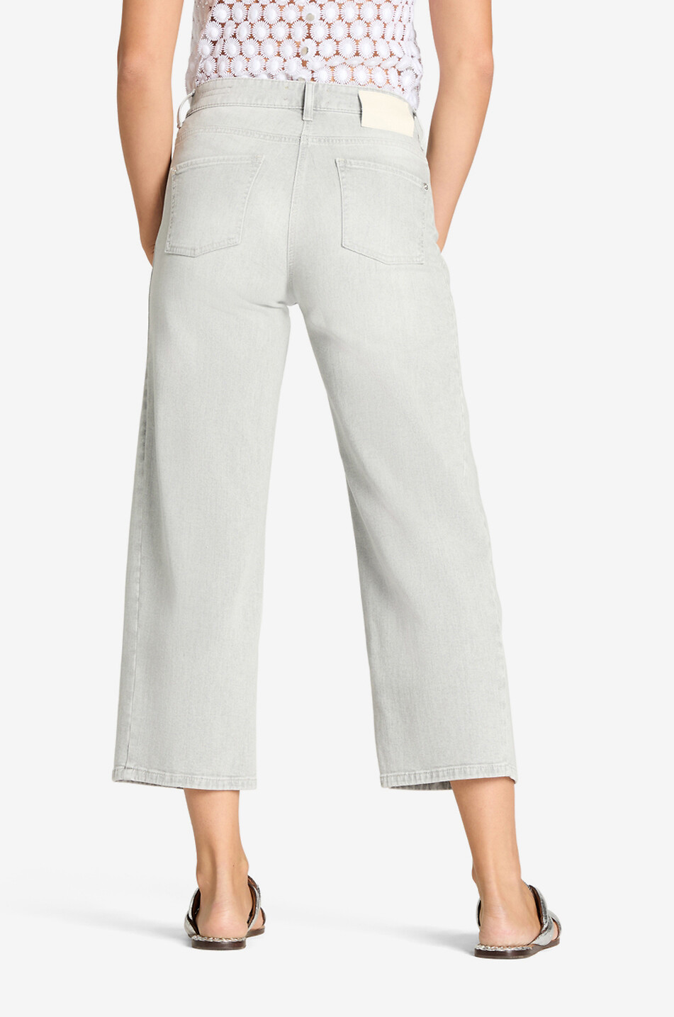 CAMBIO Ausgewaschene verkürzte weite Jeans Oria Damen GRAU 4