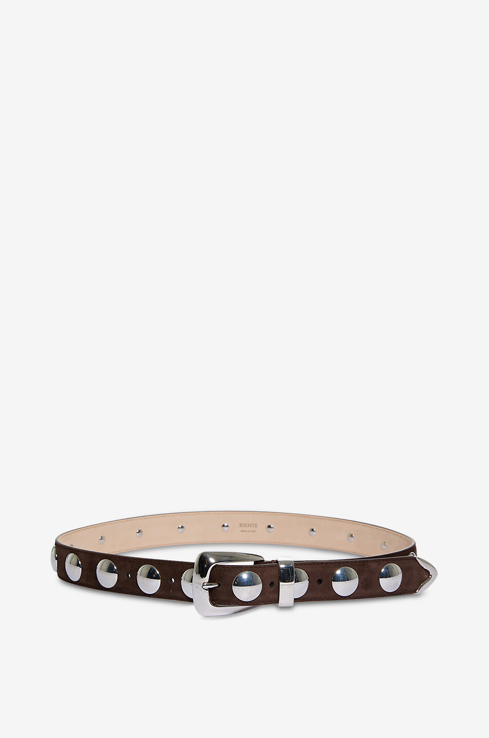 KHAITE Nietenbesetzter Wildledergürtel Benny - 30 mm Damen DUNKELBRAUN 1