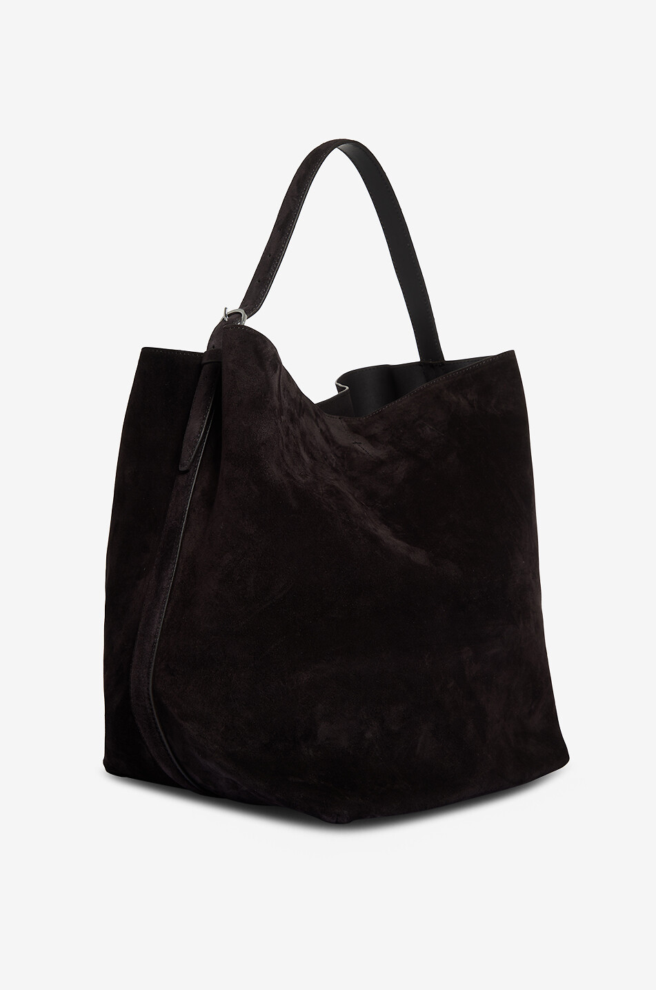 TOTEME Belted suede tote bag Women DARK BROWN 2