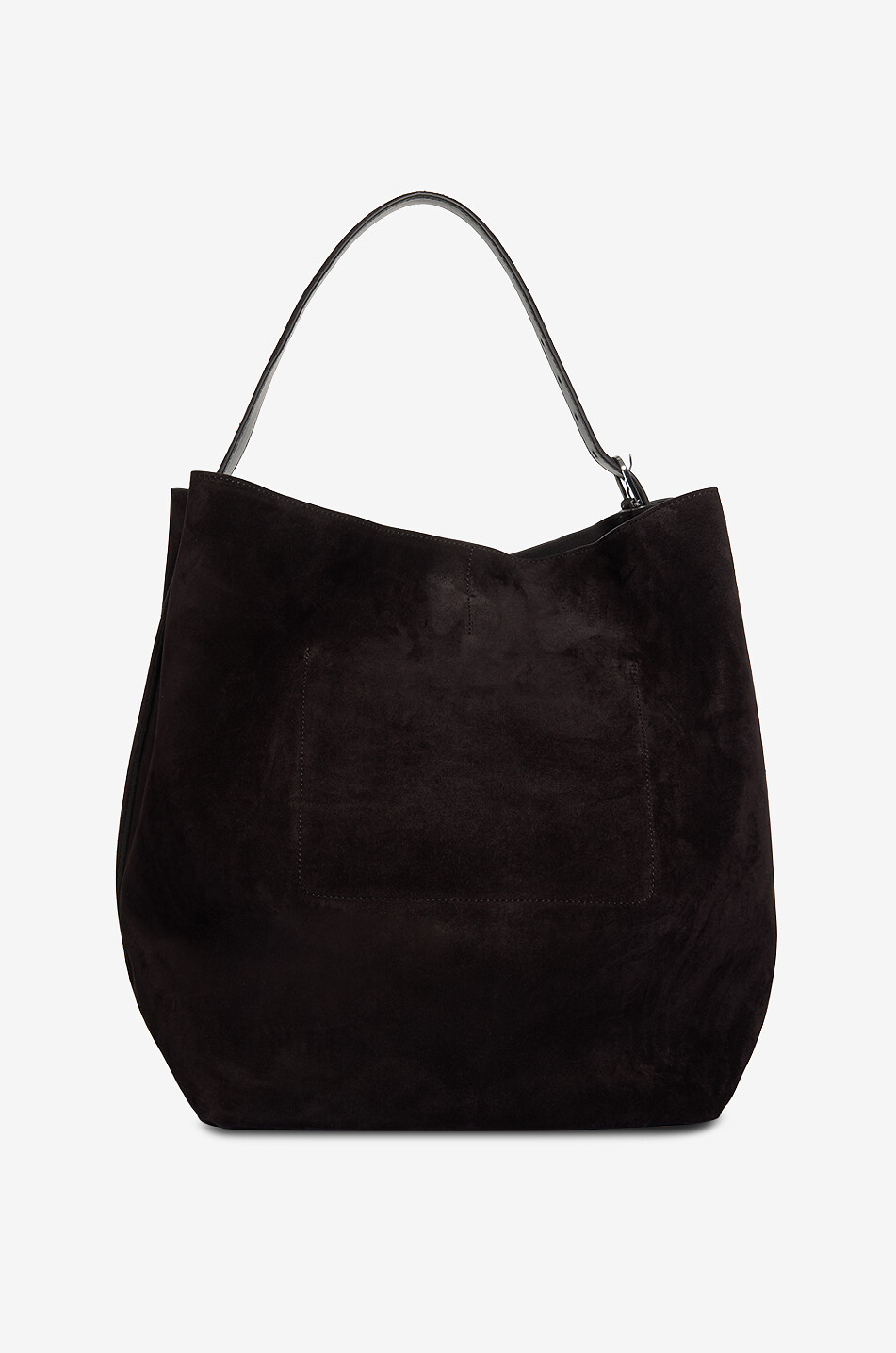 TOTEME Belted suede tote bag Women DARK BROWN 3