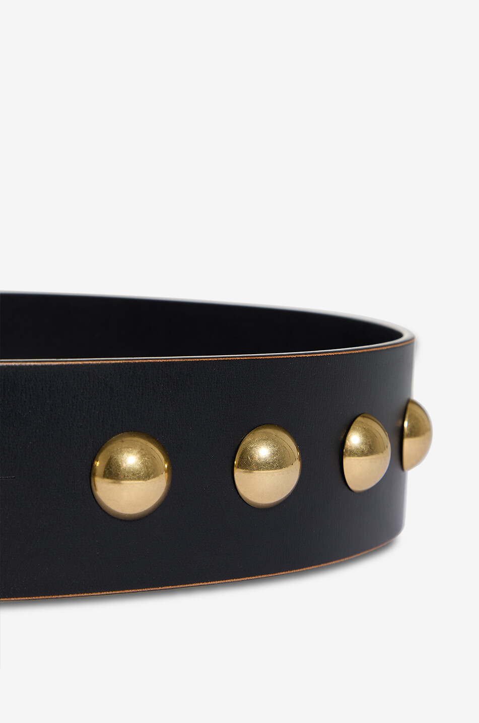 CHLOE Nietenbesetzter Gürtel aus Glattleder Midnight - 5.5 cm Damen SCHWARZ 2