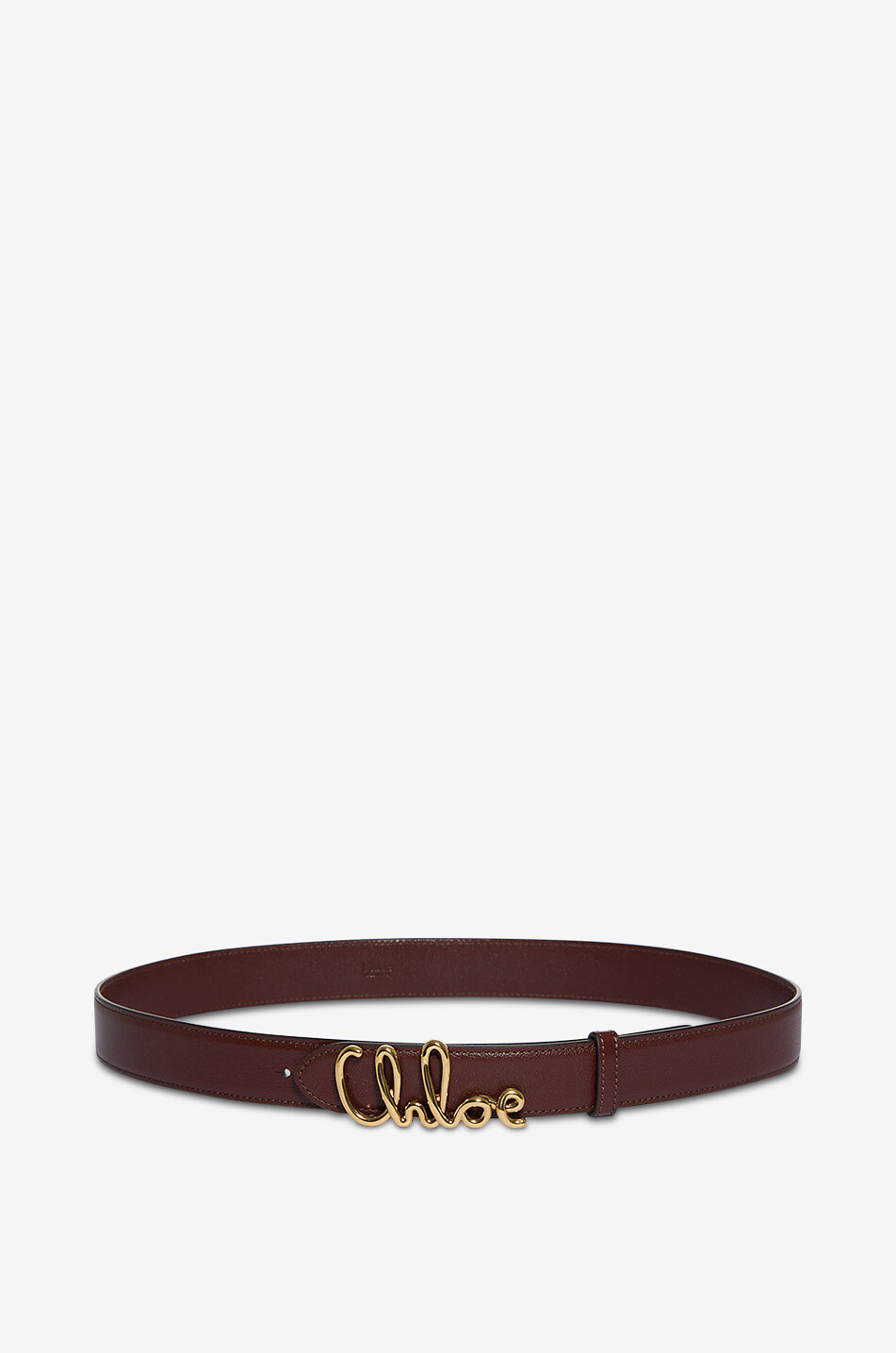 CHLOE Chloé Iconic smooth buffalo leather belt - 3 cm Women BROWN 1