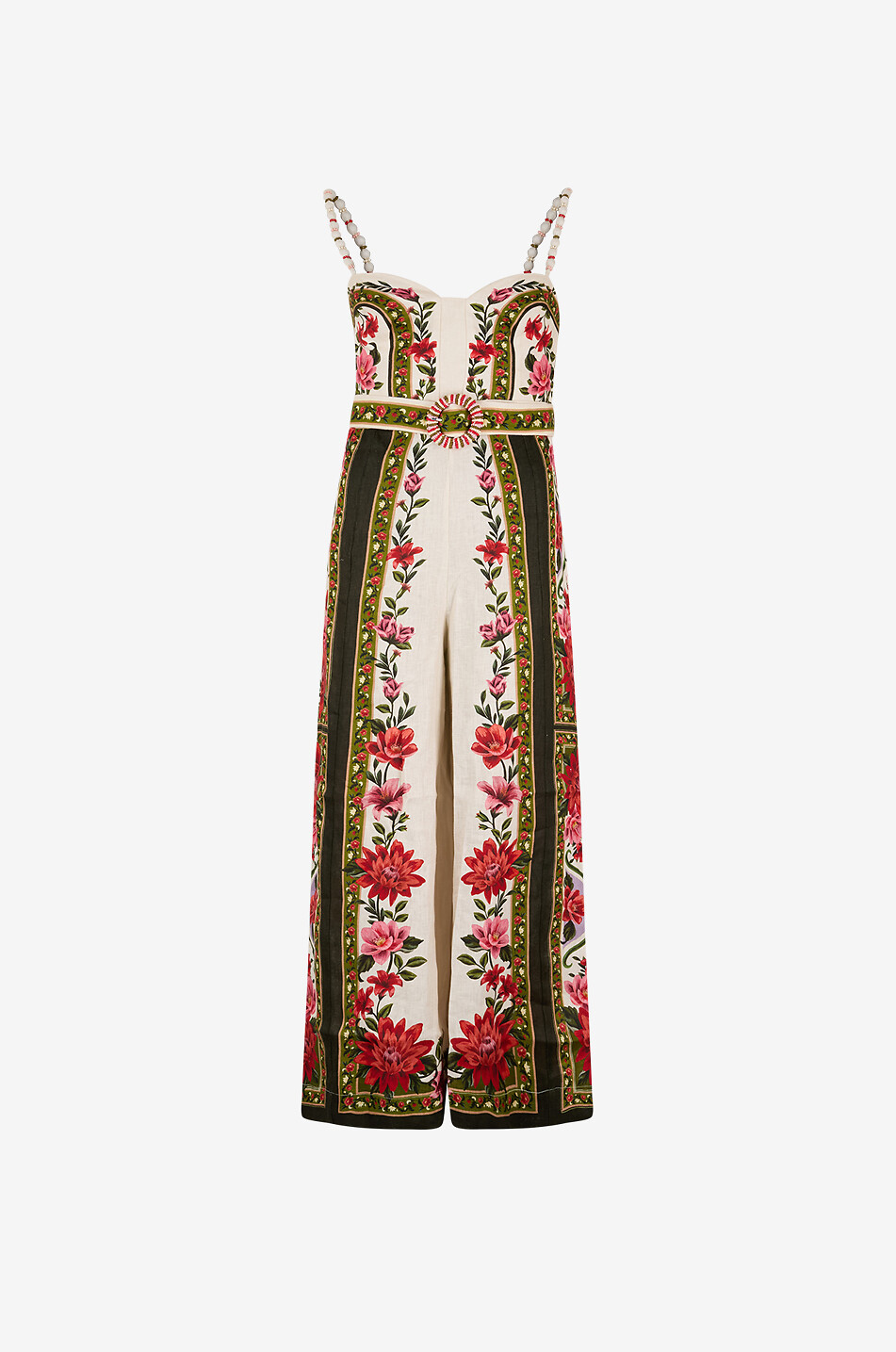 FARM RIO Wonder Rio strappy linen blend jumpsuit Women MULTI COLOURED 1