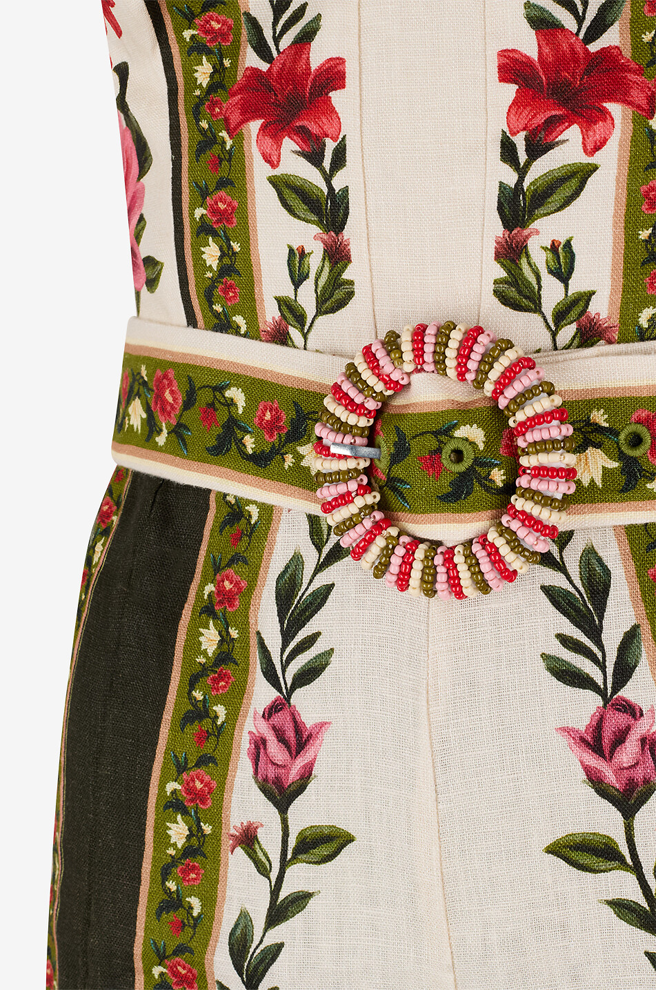 FARM RIO Wonder Rio strappy linen blend jumpsuit Women MULTI COLOURED 6