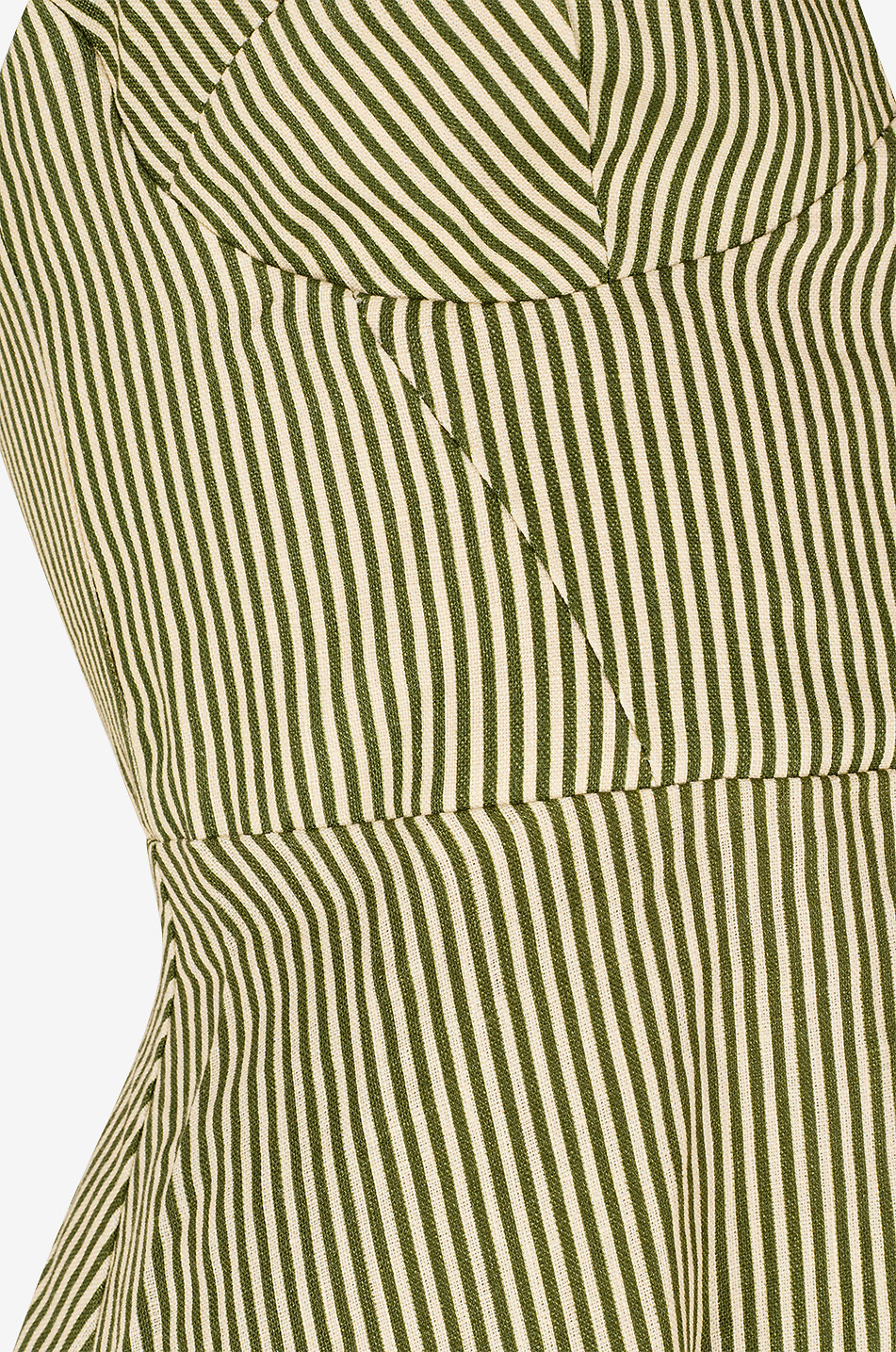 FARM RIO Striped Monstera linen midi sundress Women LIGHT GREEN 3