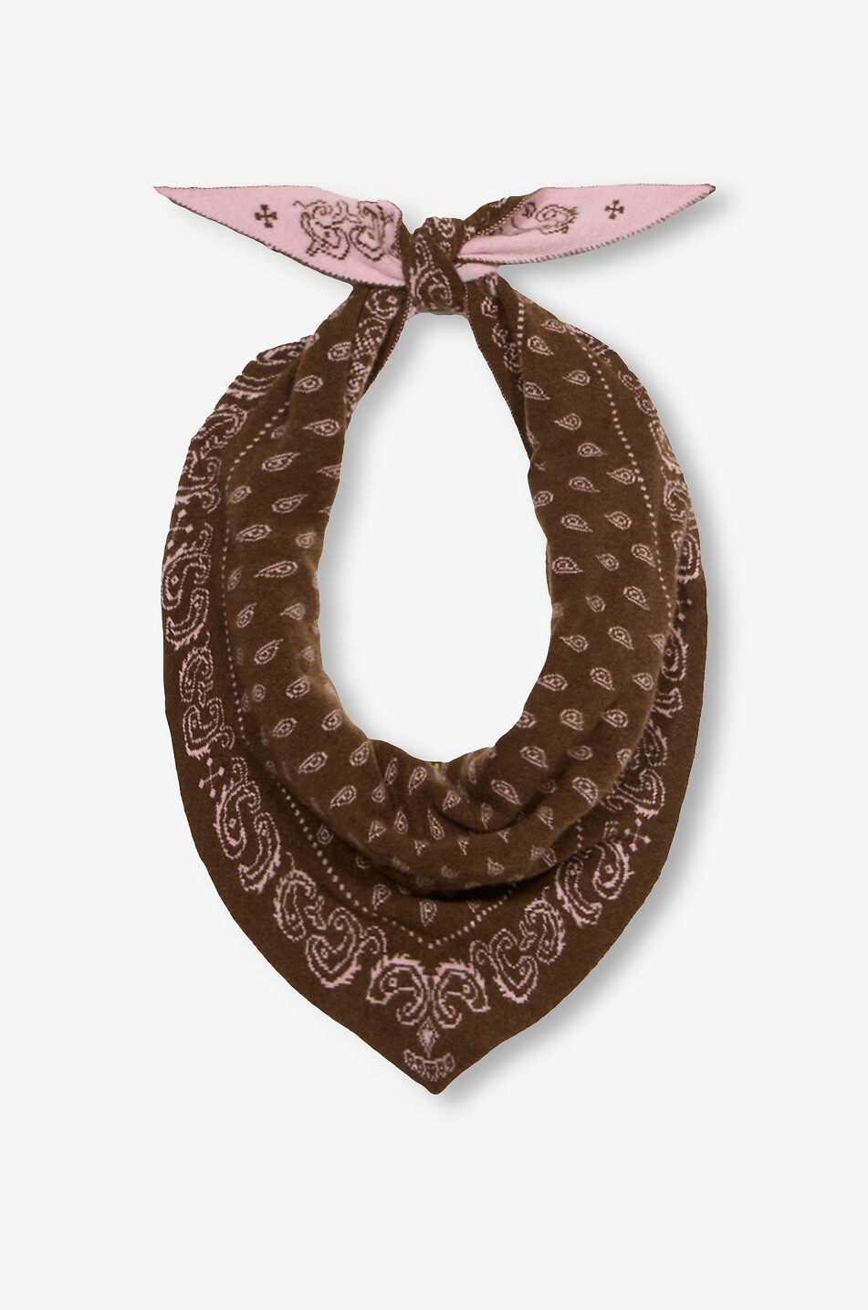 The Wild Rag bandana pattern knit triangle cashmere scarf