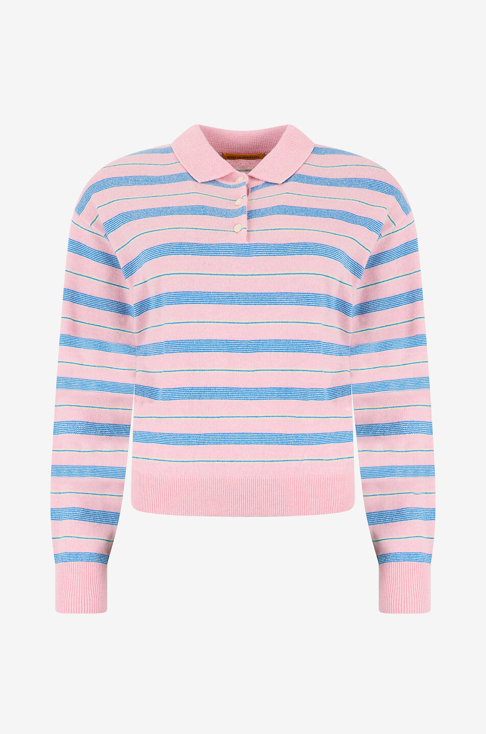 Gestreifter Polo-Pullover aus Kaschmir Collegiate