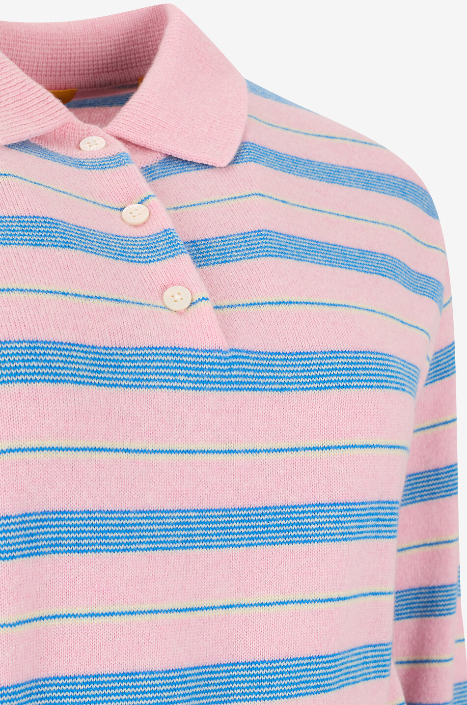 GUEST IN RESIDENCE Gestreifter Polo-Pullover aus Kaschmir Collegiate Damen ROSA 3