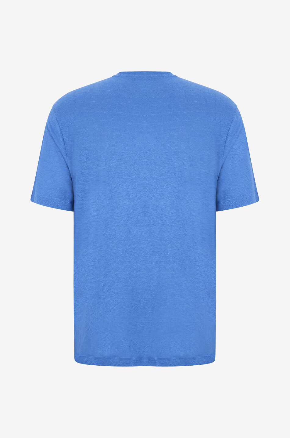 MAJESTIC FILATURES Round-neck linen jersey t-shirt Men BLUE 2