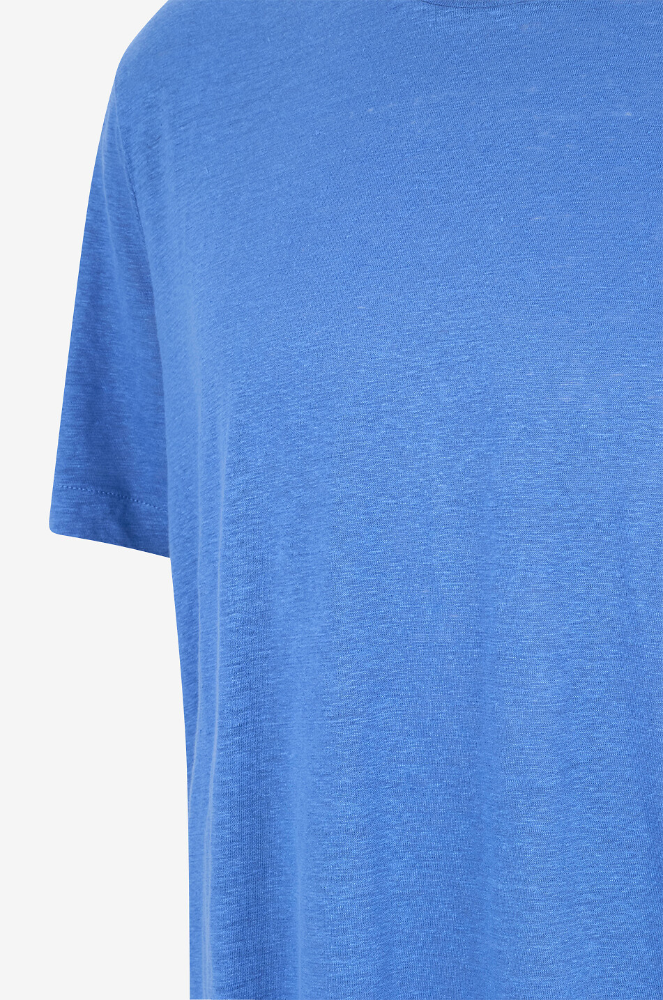 MAJESTIC FILATURES Round-neck linen jersey t-shirt Men BLUE 3