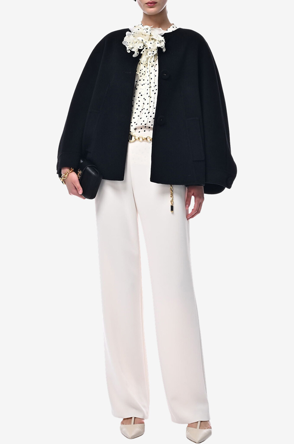 LUISA SPAGNOLI Veste caban en laine feutrée Vigilante Femme NOIR 3