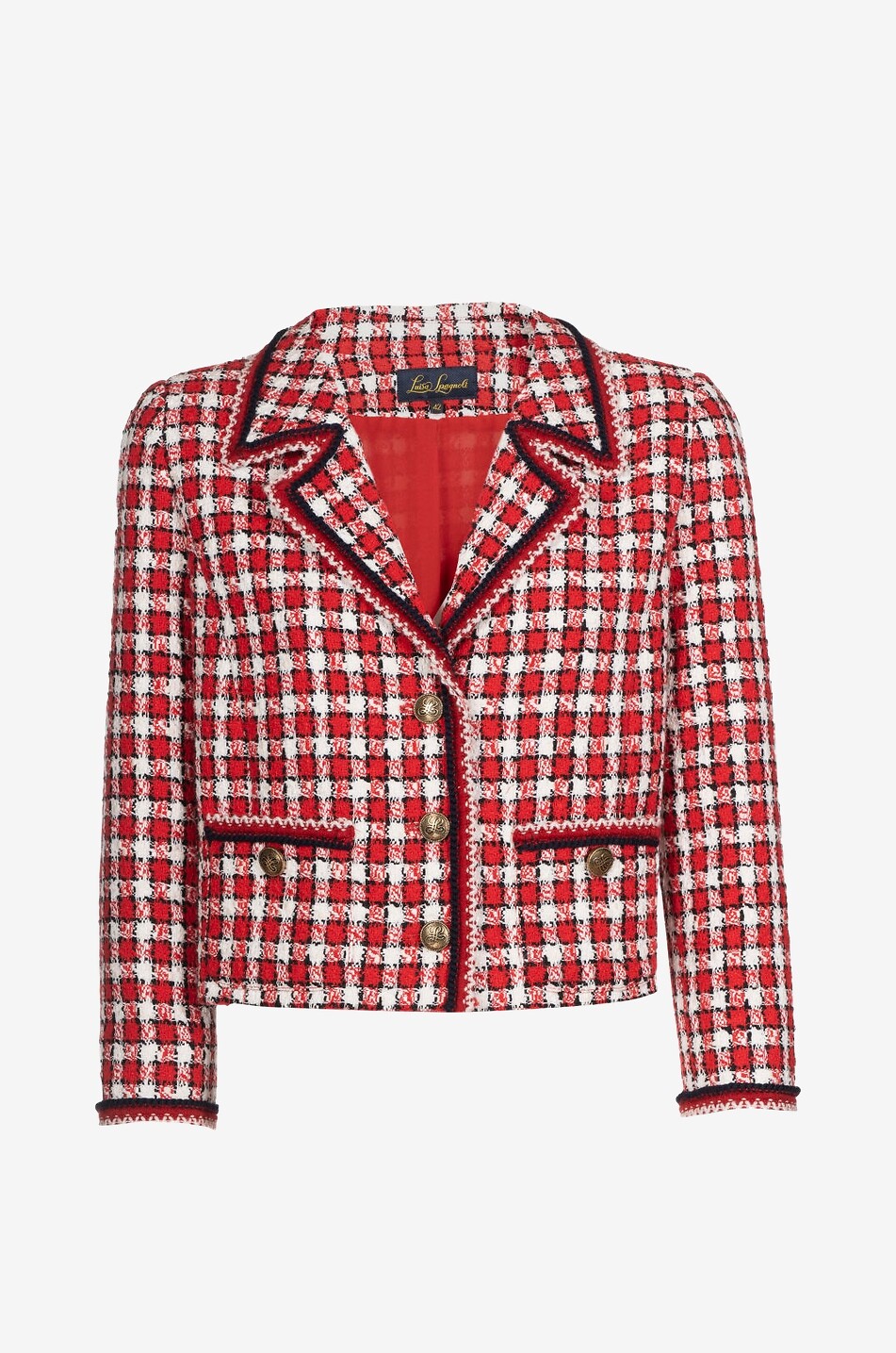 Villarosa short checked tweed tailoring jacket