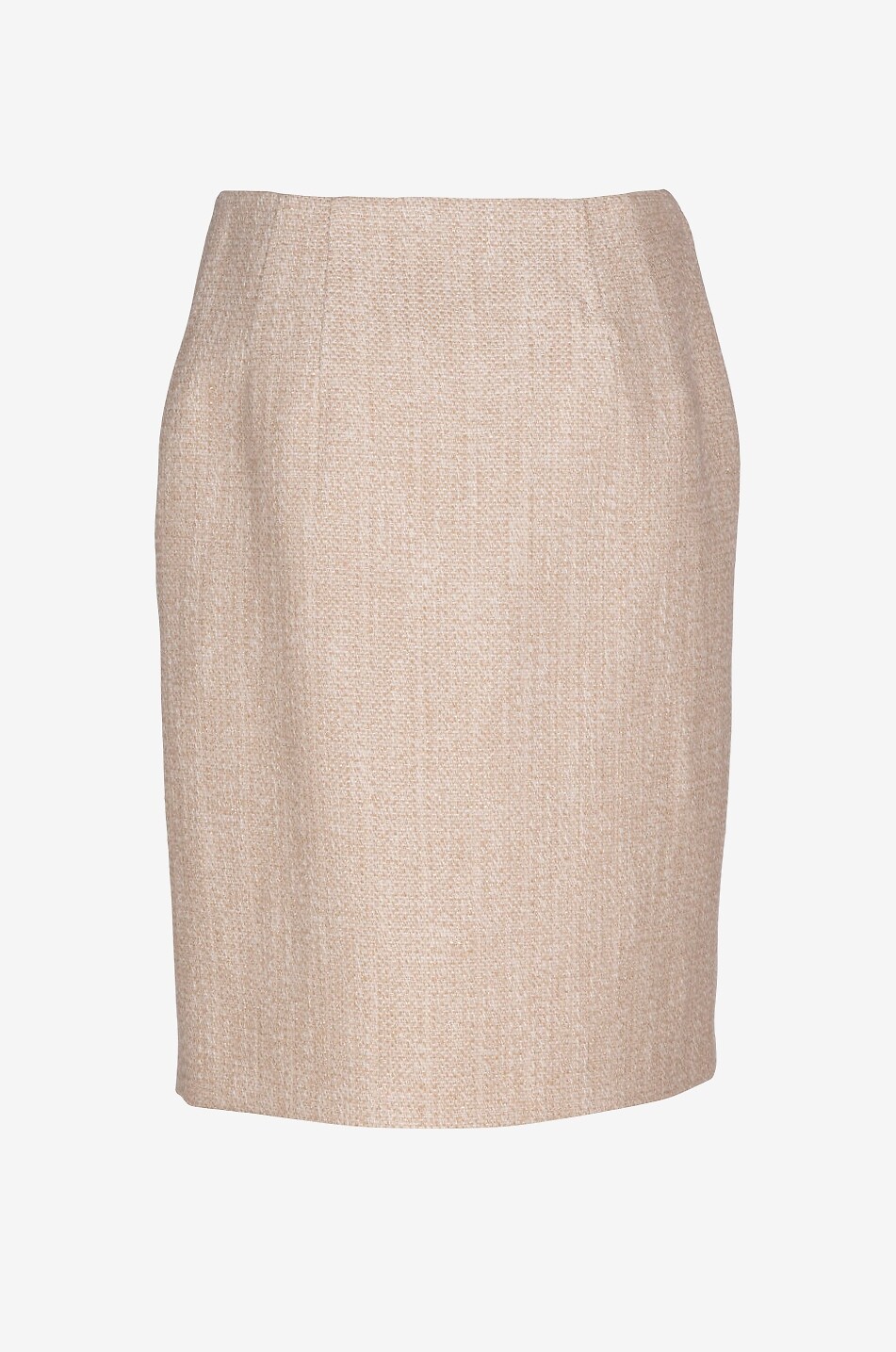 LUISA SPAGNOLI Tanzania cotton and linen tweed mini skirt Women BEIGE 2