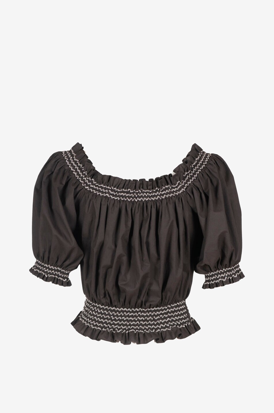 Basalto cotton off-the-shoulder top