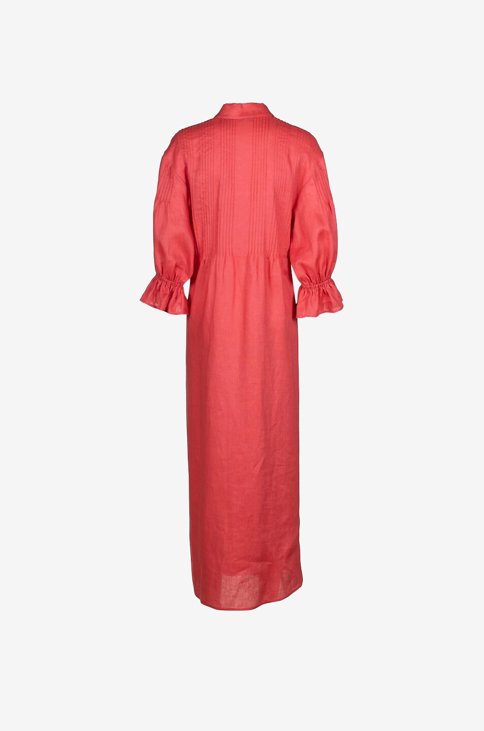 LUISA SPAGNOLI Robe chemise midi à manches bouffantes en lin Pasotto Femme ORANGE 2