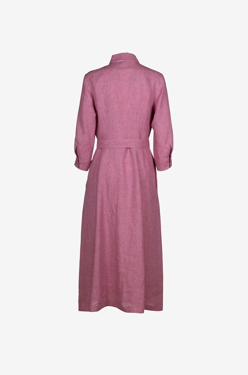LUISA SPAGNOLI Polesana belted long linen shirt dress Women PINK 2