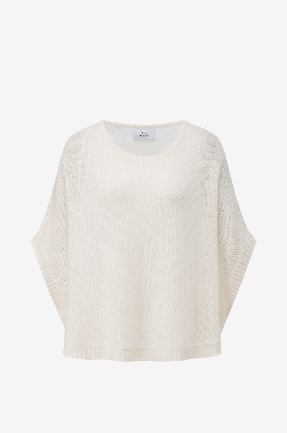 Shiitake cashmere and silk poncho jumper
