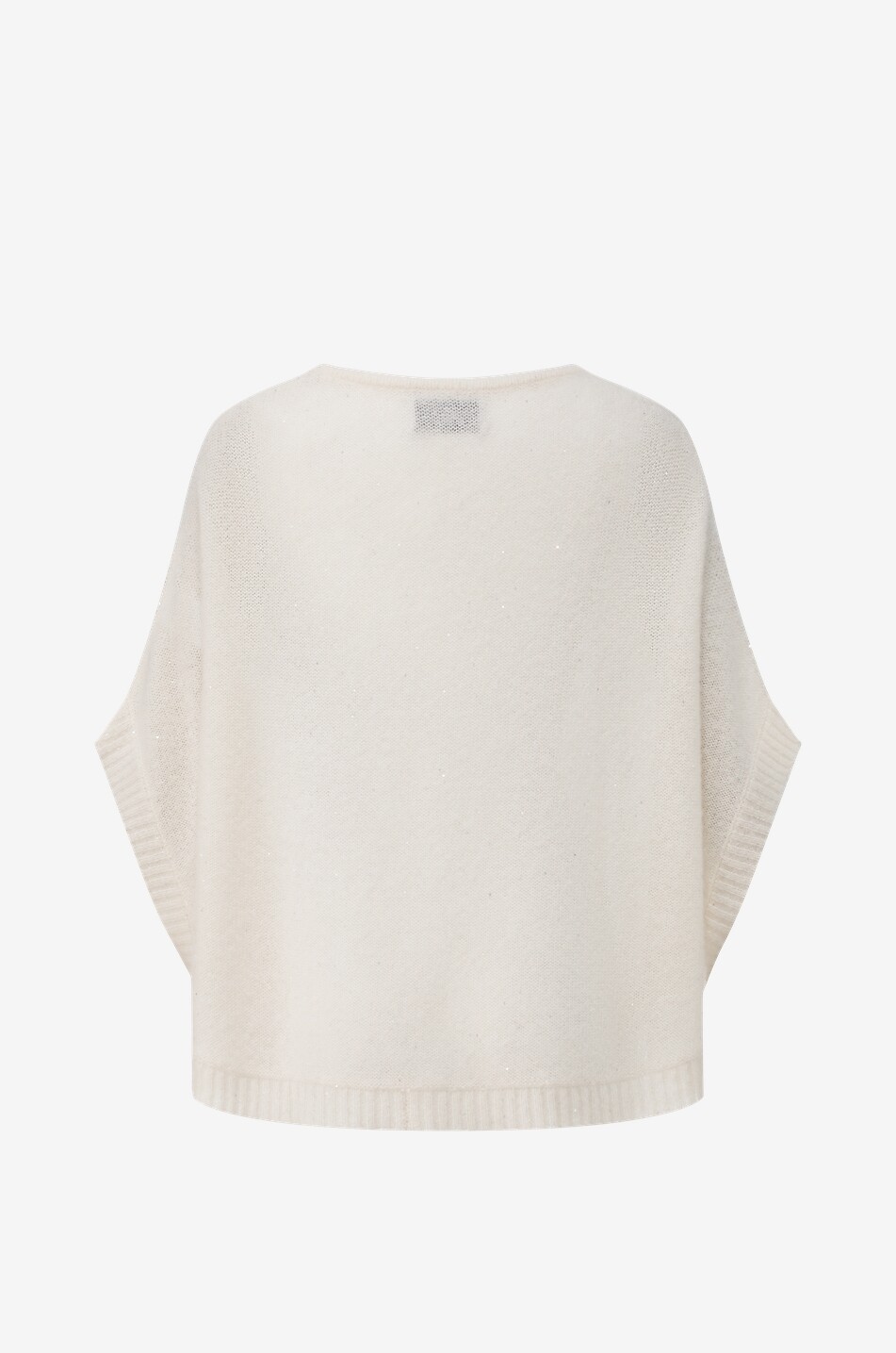 LU REN Shiitake cashmere and silk poncho jumper Women EGGSHELL 2