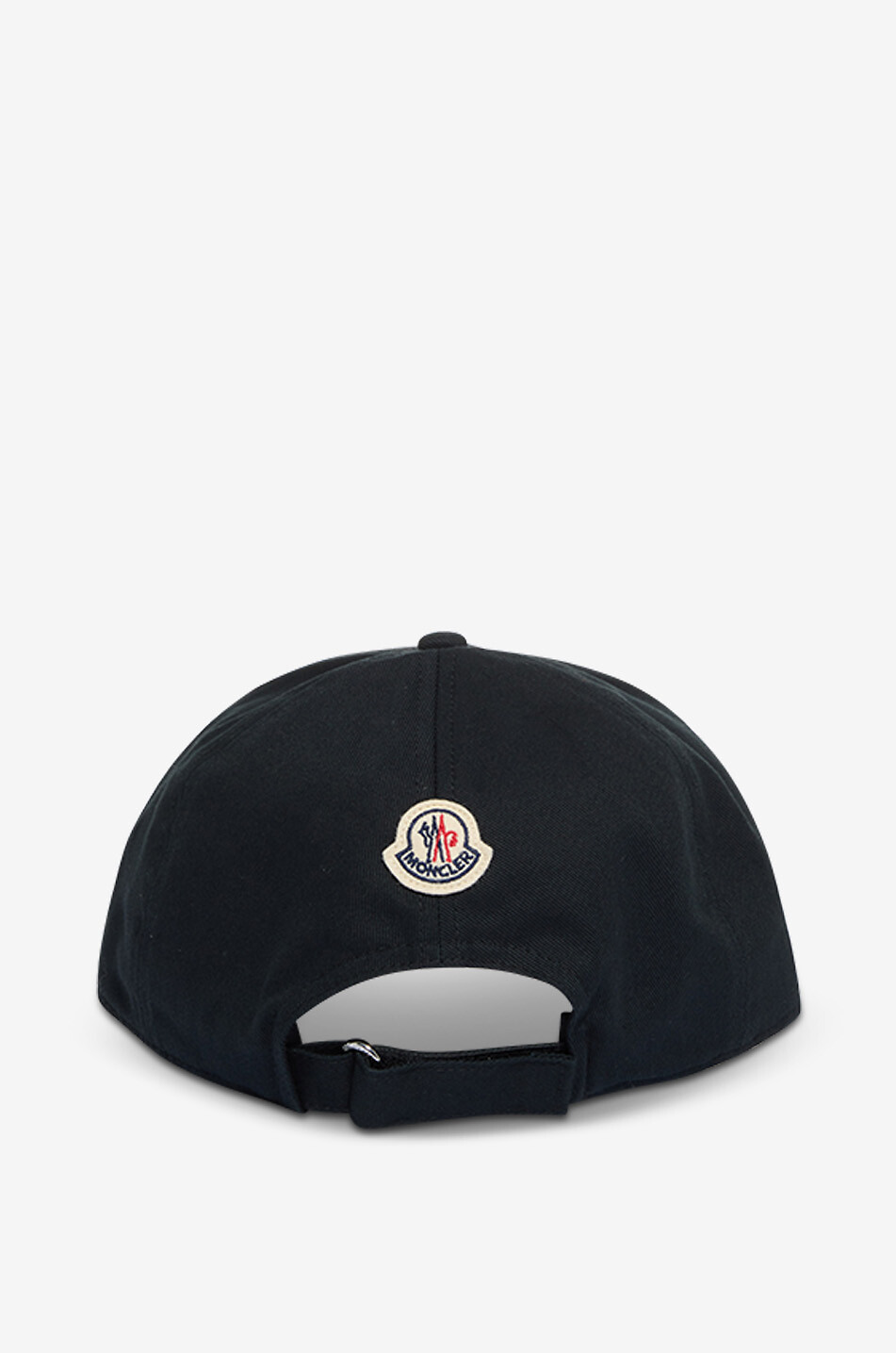 MONCLER Cursive logo embroidered twill baseball cap Men BLACK 3