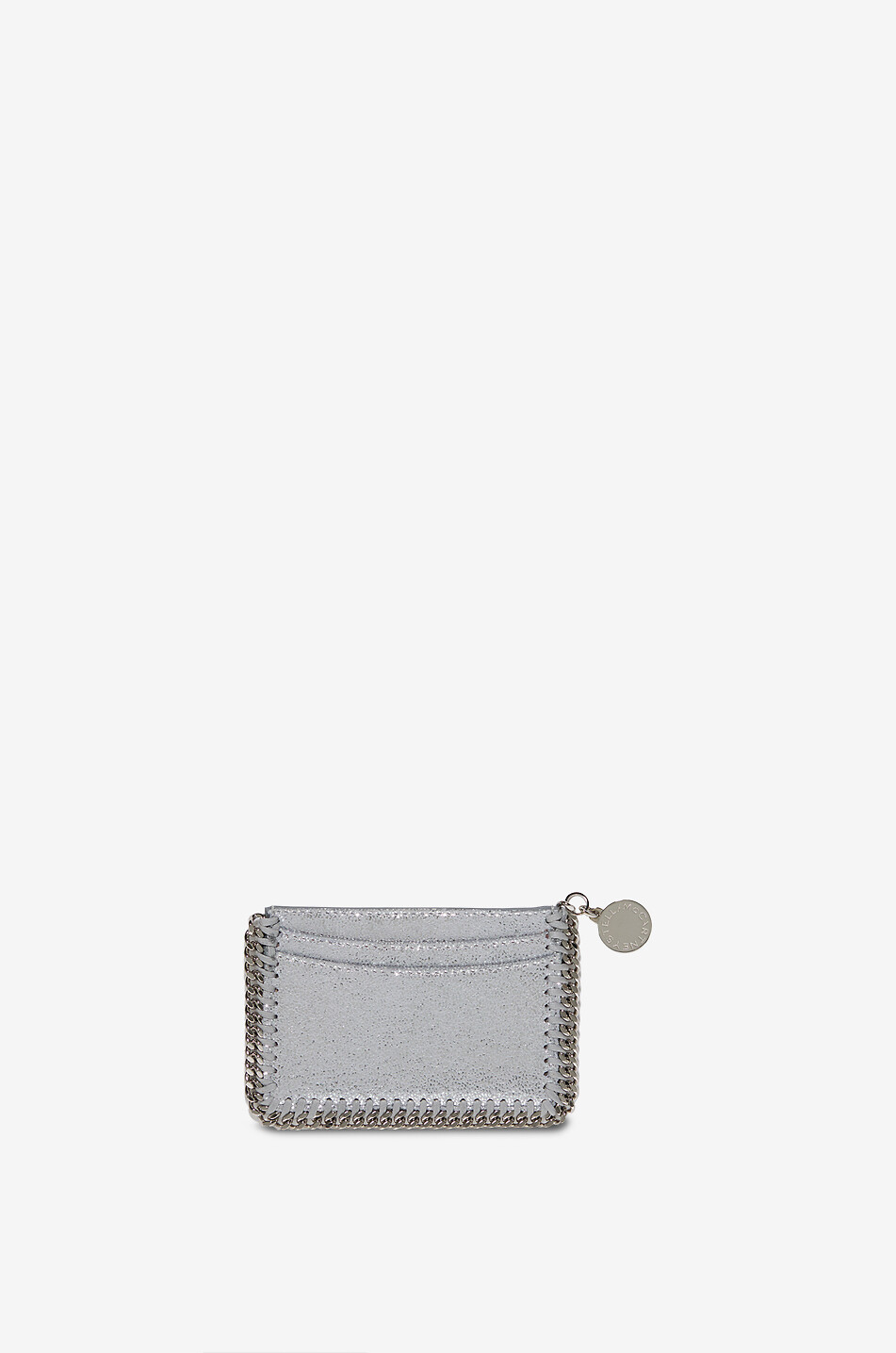STELLA McCARTNEY Kartenetui aus Metallic-Kunstwildleder Falabella Damen SILBER 2