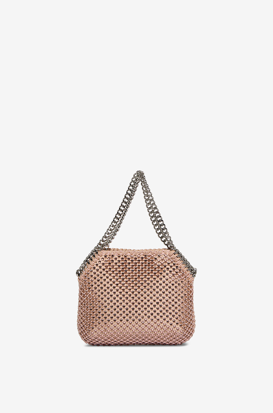 STELLA McCARTNEY Falabella Crystal Mini satin and mesh shoulder bag Women ORANGE 1