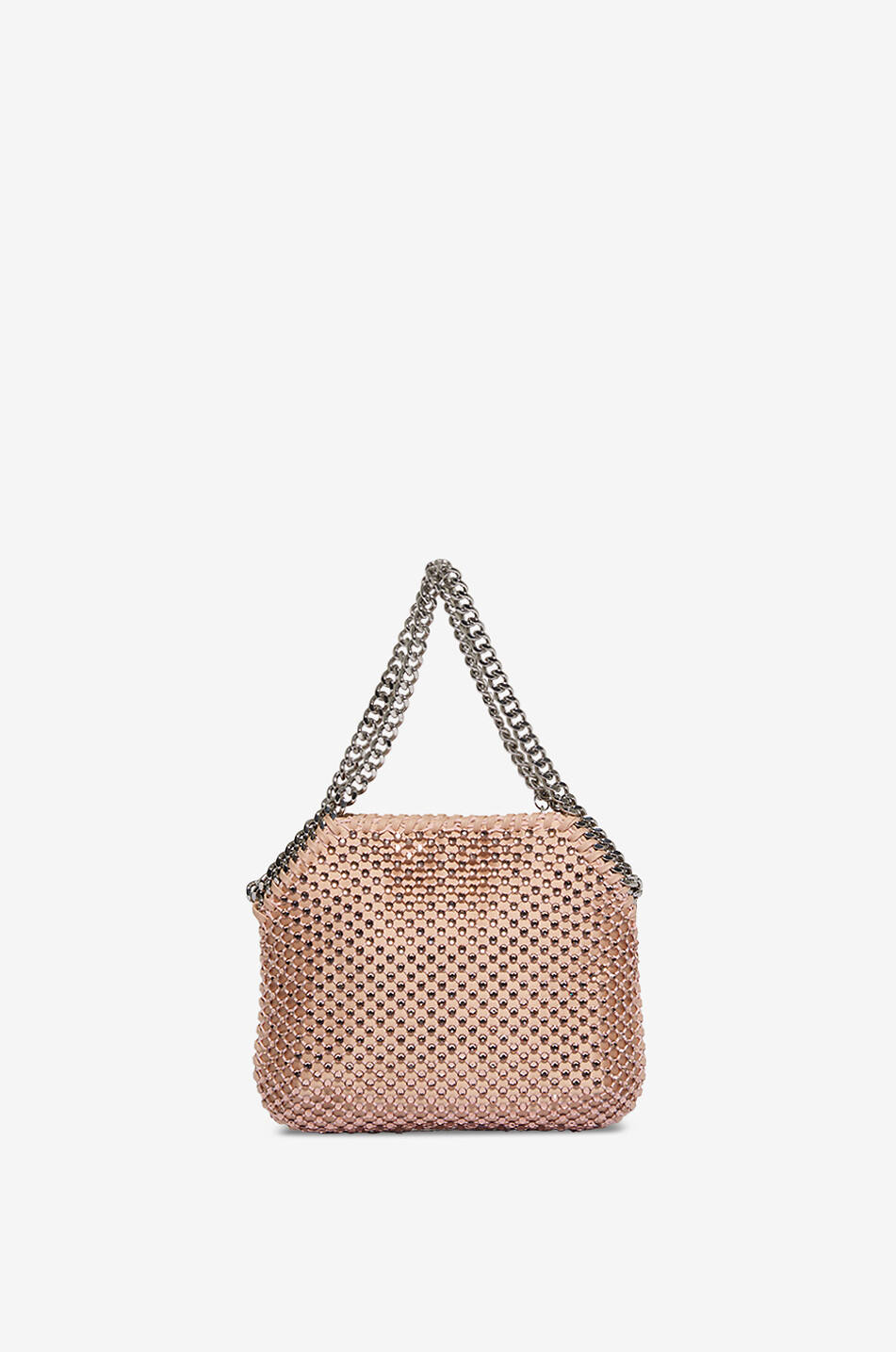 STELLA McCARTNEY Falabella Crystal Mini satin and mesh shoulder bag Women ORANGE 3
