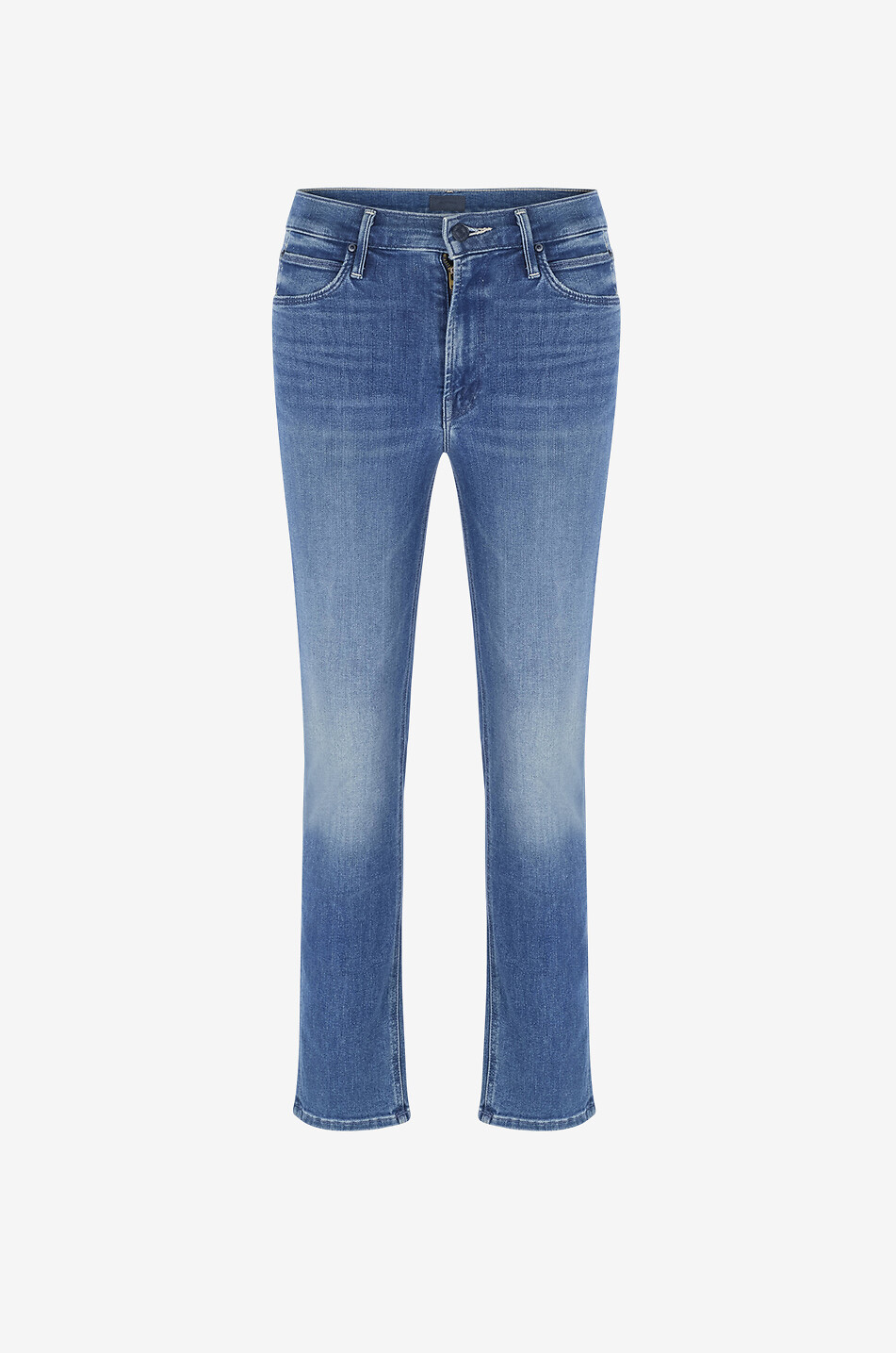 MOTHER Slim Jeans mit halbhohem Bund aus Baumwolle The Mid Rise Dazzler Ankle Damen BLAU 1