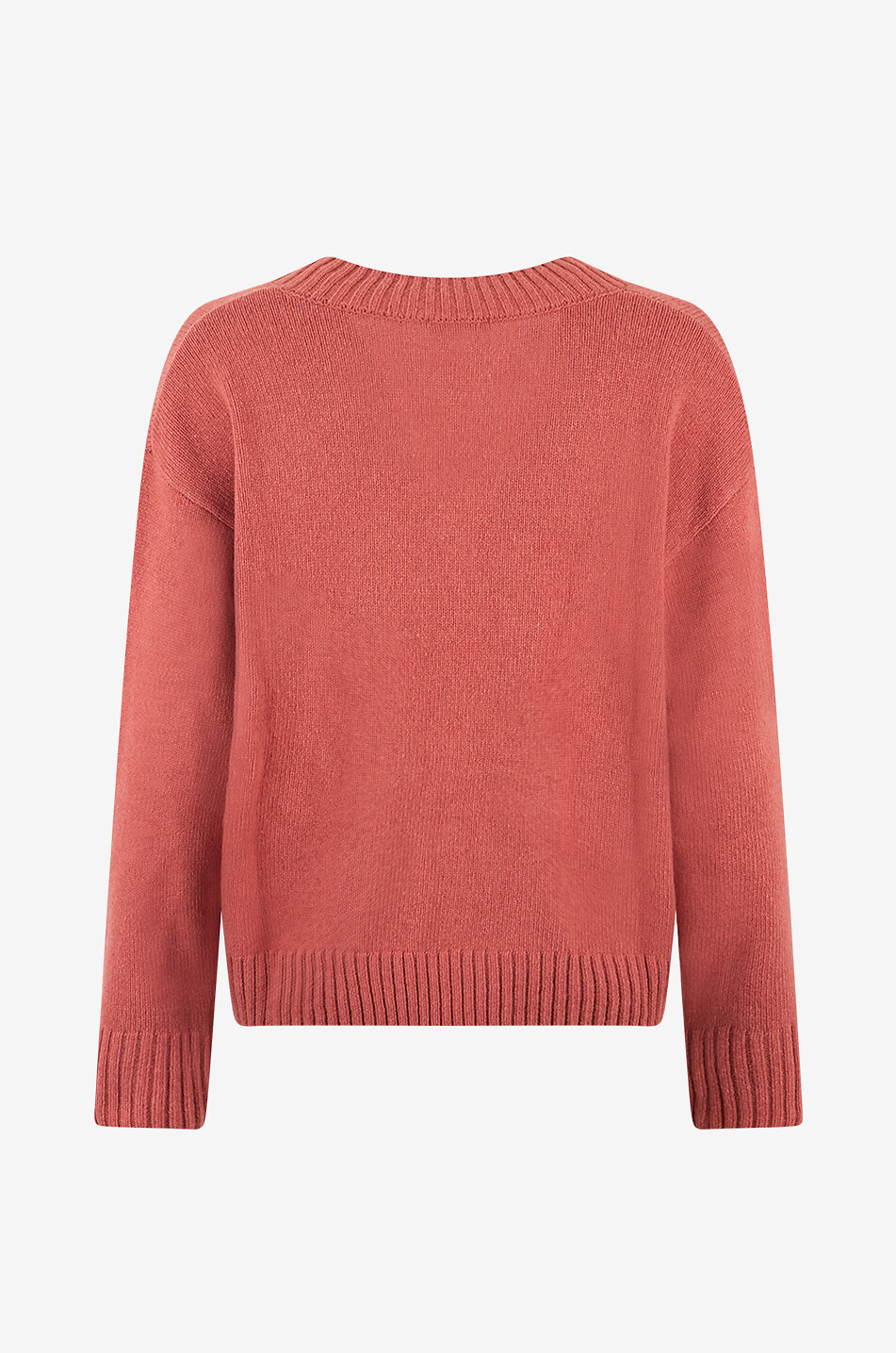 REFORMATION Jadey oversized cashmere and wool V-neck jumper Women DARK PINK 2